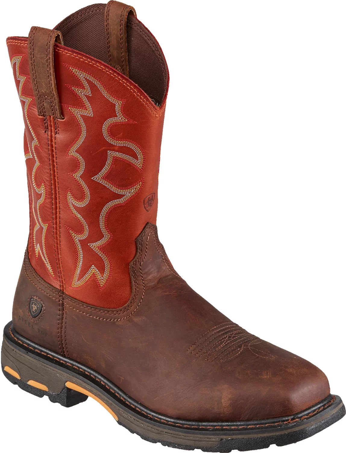 Ariat Men's WorkHog EH Steel Toe Wellington Work Boots Academy