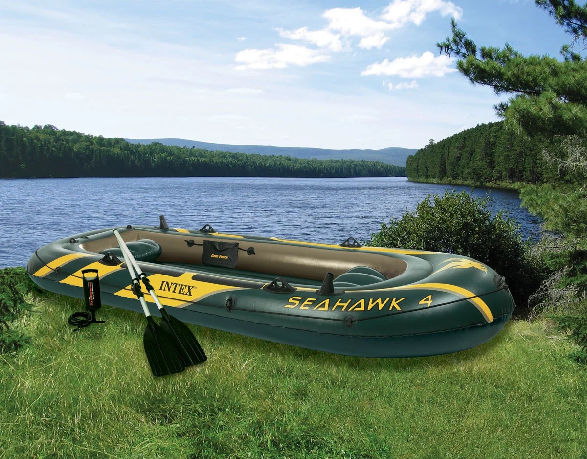 INTEX Seahawk 11 ft 7 in Inflatable Boat Set Academy