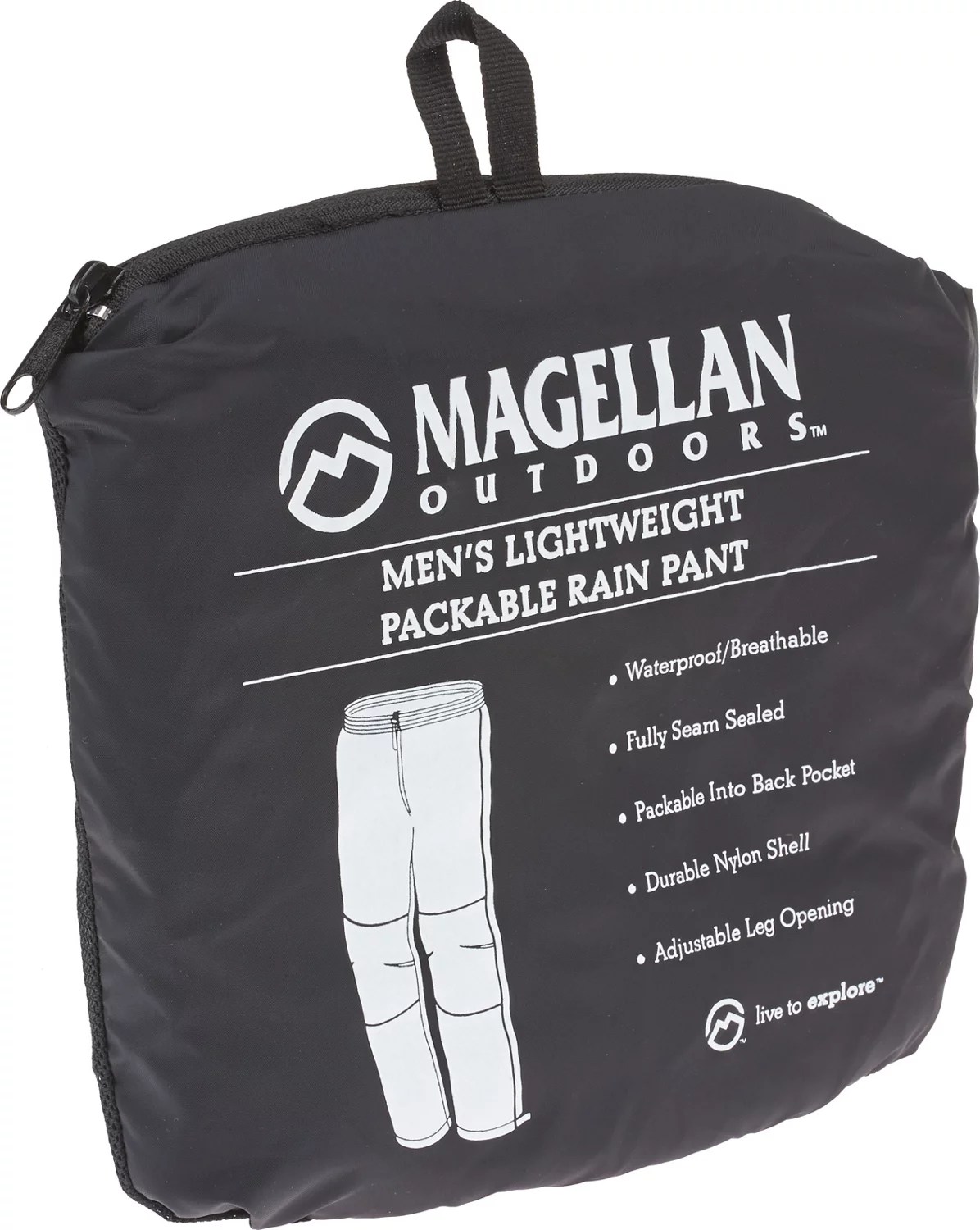 Magellan Outdoors Men's Packable Rain Pant Academy
