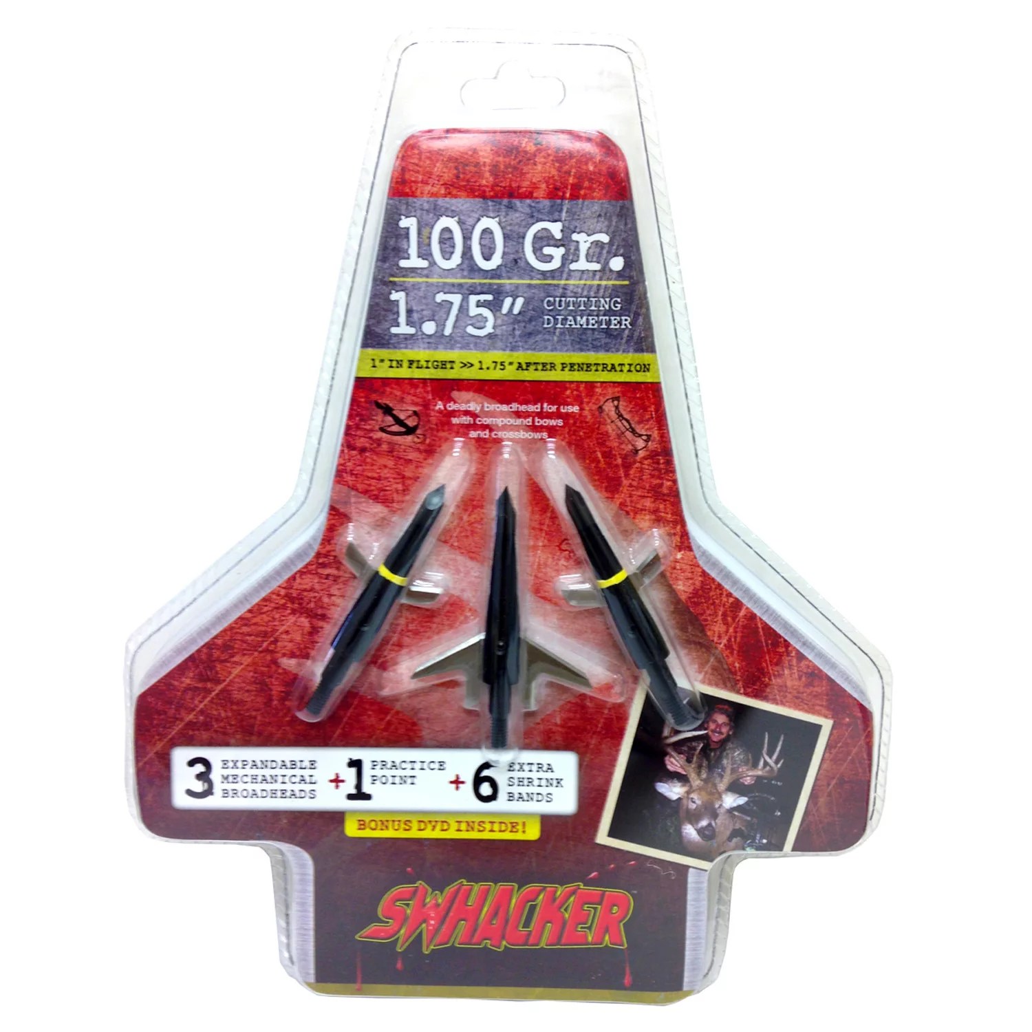 C'Mere Deer® Swhacker 2Blade Expandable Broadheads 3Pack Academy