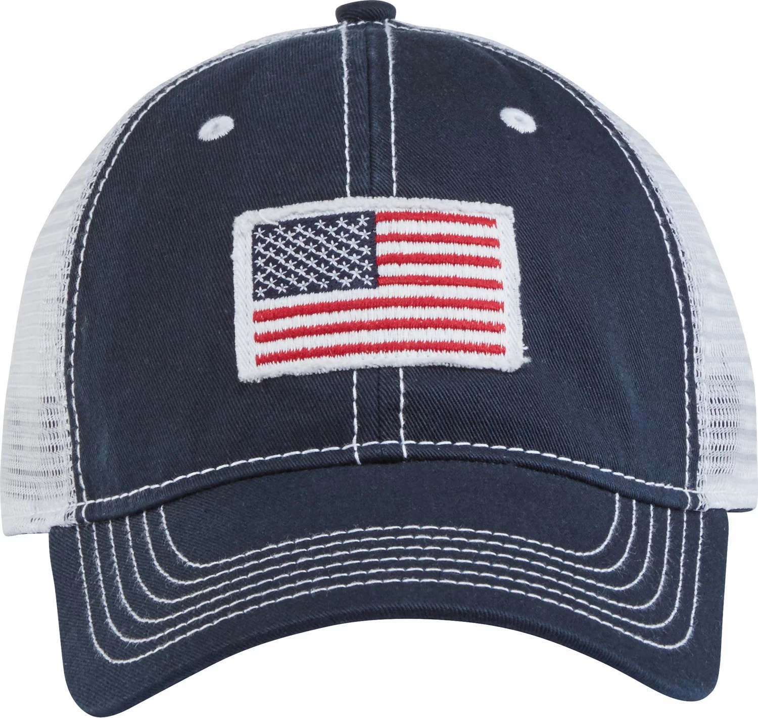 Academy Sports + Outdoors Men's American Flag Trucker Hat Academy