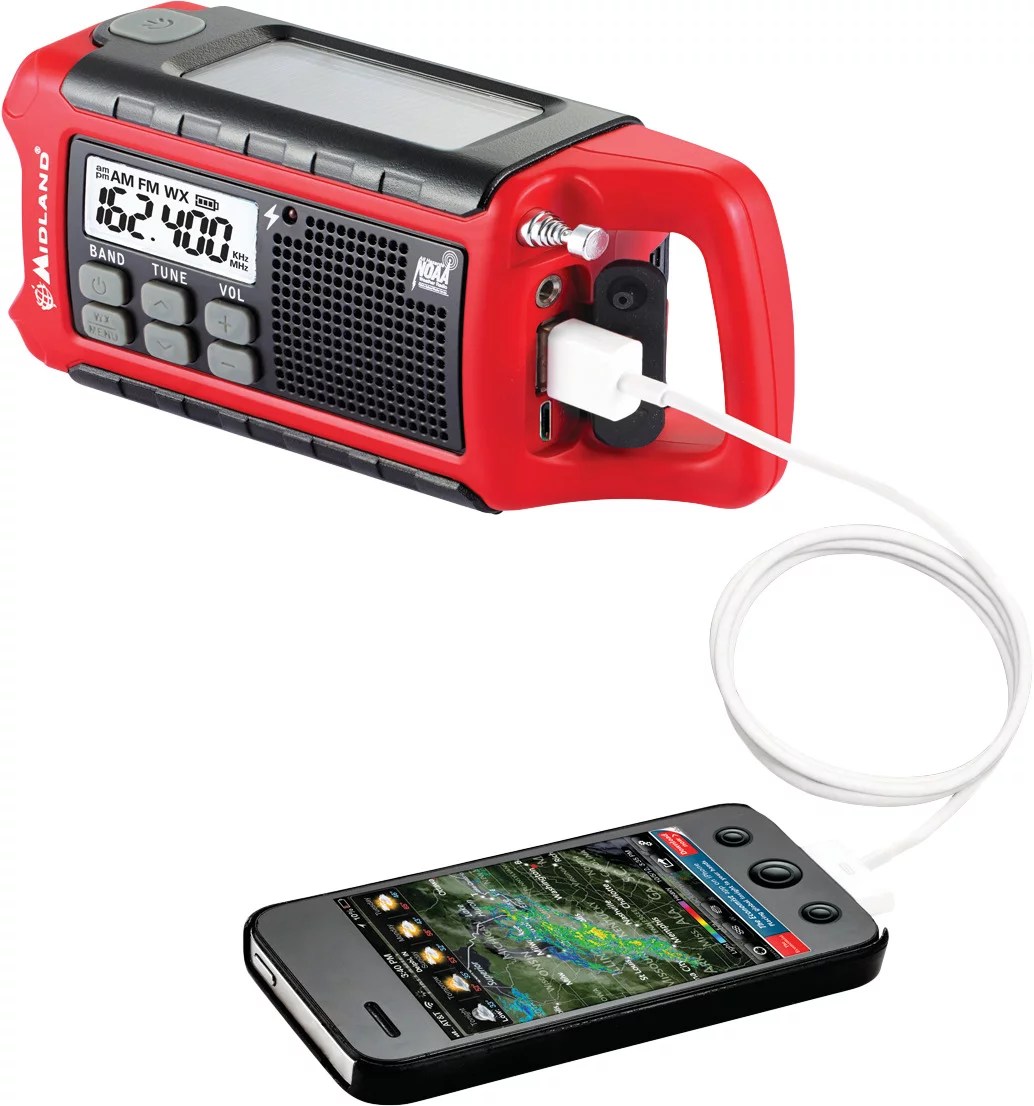 Midland™ Compact Emergency Crank Radio Academy