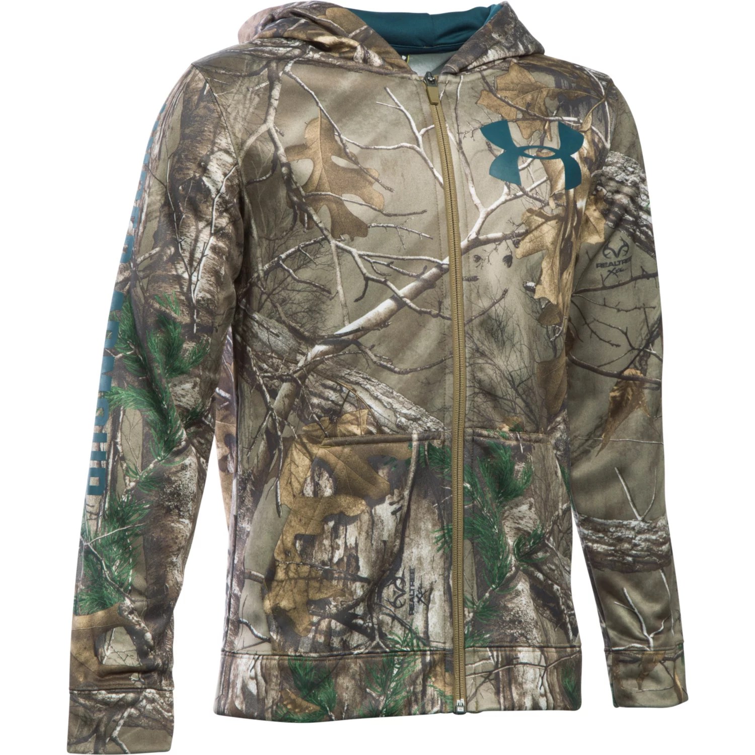 Under Armour Boys' Fleece Icon Camo Full Zip Hoodie Academy