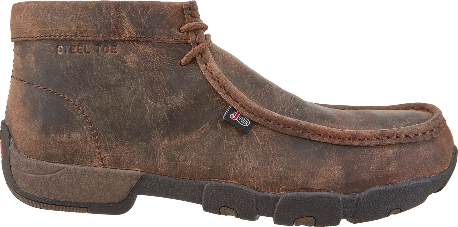 Justin Men's Casuals Driver Moc EH Steel Toe Lace Up Work Boots Academy