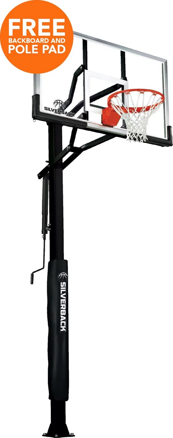 Silverback 60 in Inground TemperedGlass Basketball Hoop Deal BrickSeek
