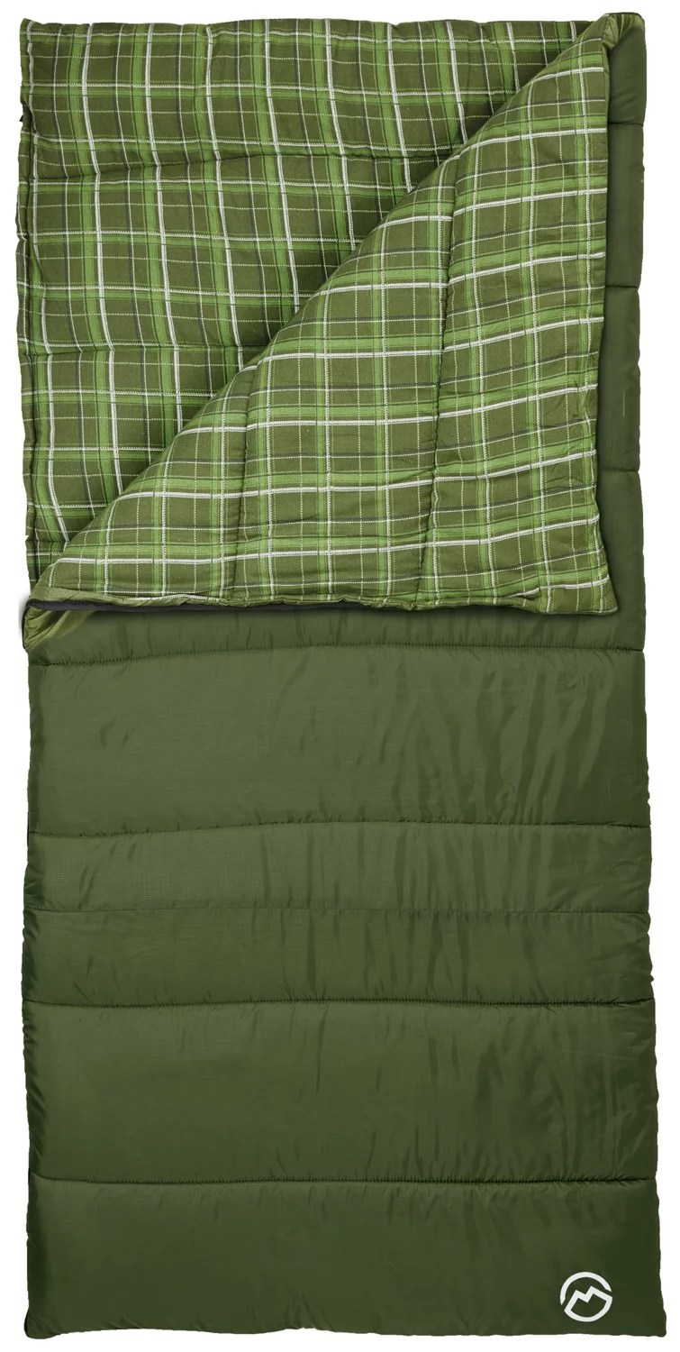 Magellan Outdoors 4 lbs Flannel Lined Rectangle Sleeping Bag Academy