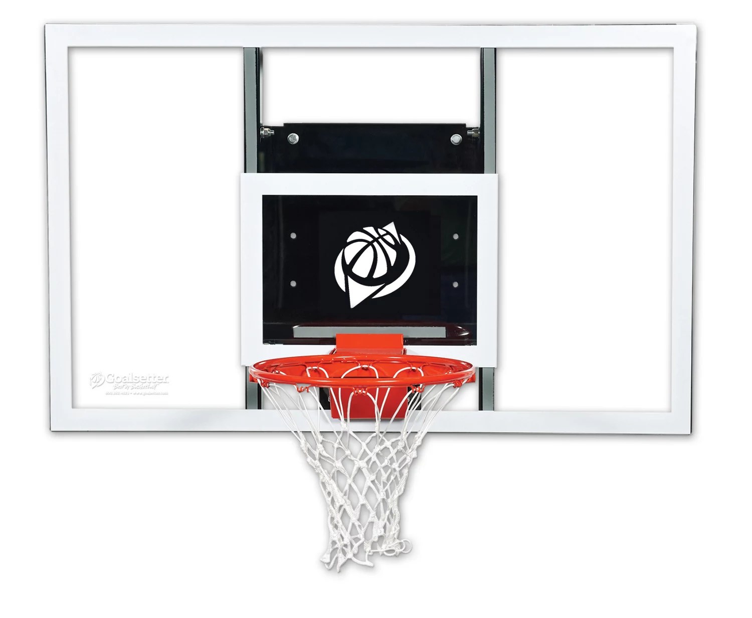 Goalsetter Baseline 60 in Wall Mounted TemperedGlass Basketball Hoop