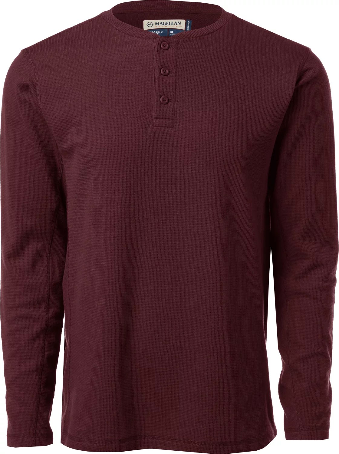 Magellan Outdoors Men's Base Camp Thermal Long Sleeve Henley Shirt