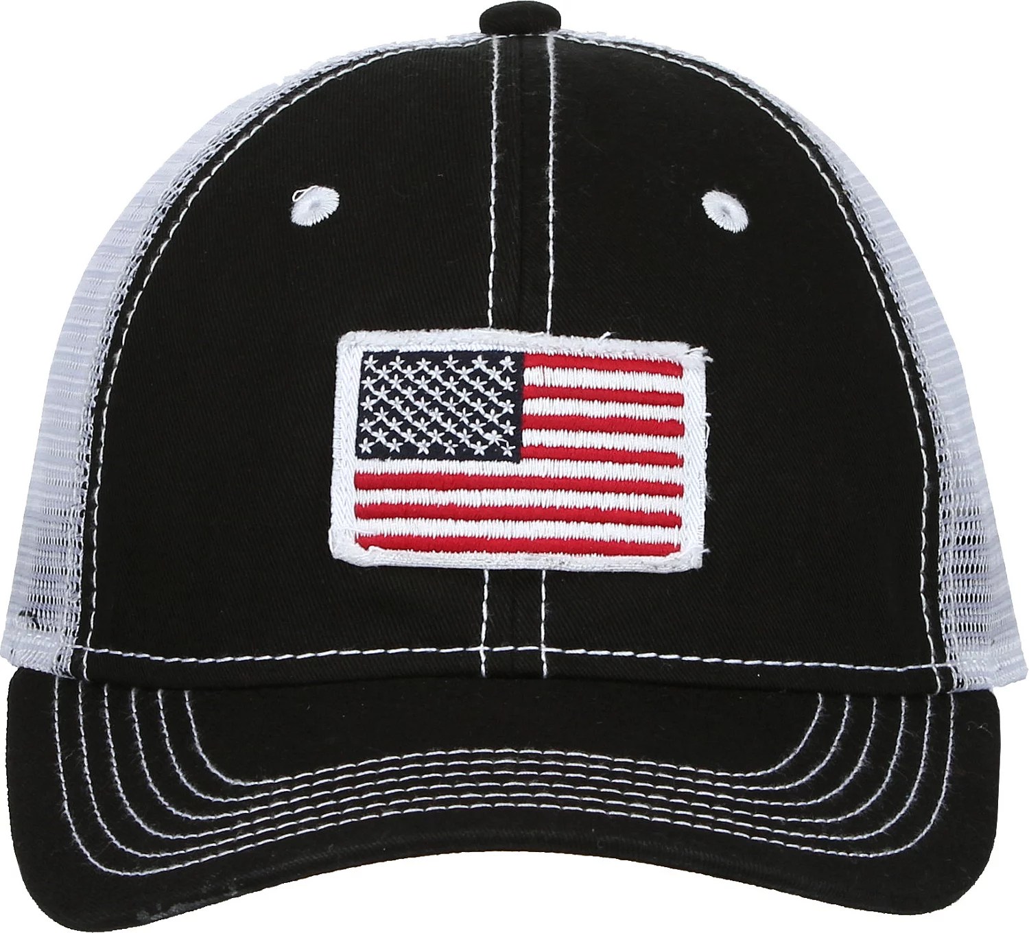 Academy Sports + Outdoors Men's American Flag Trucker Hat Academy