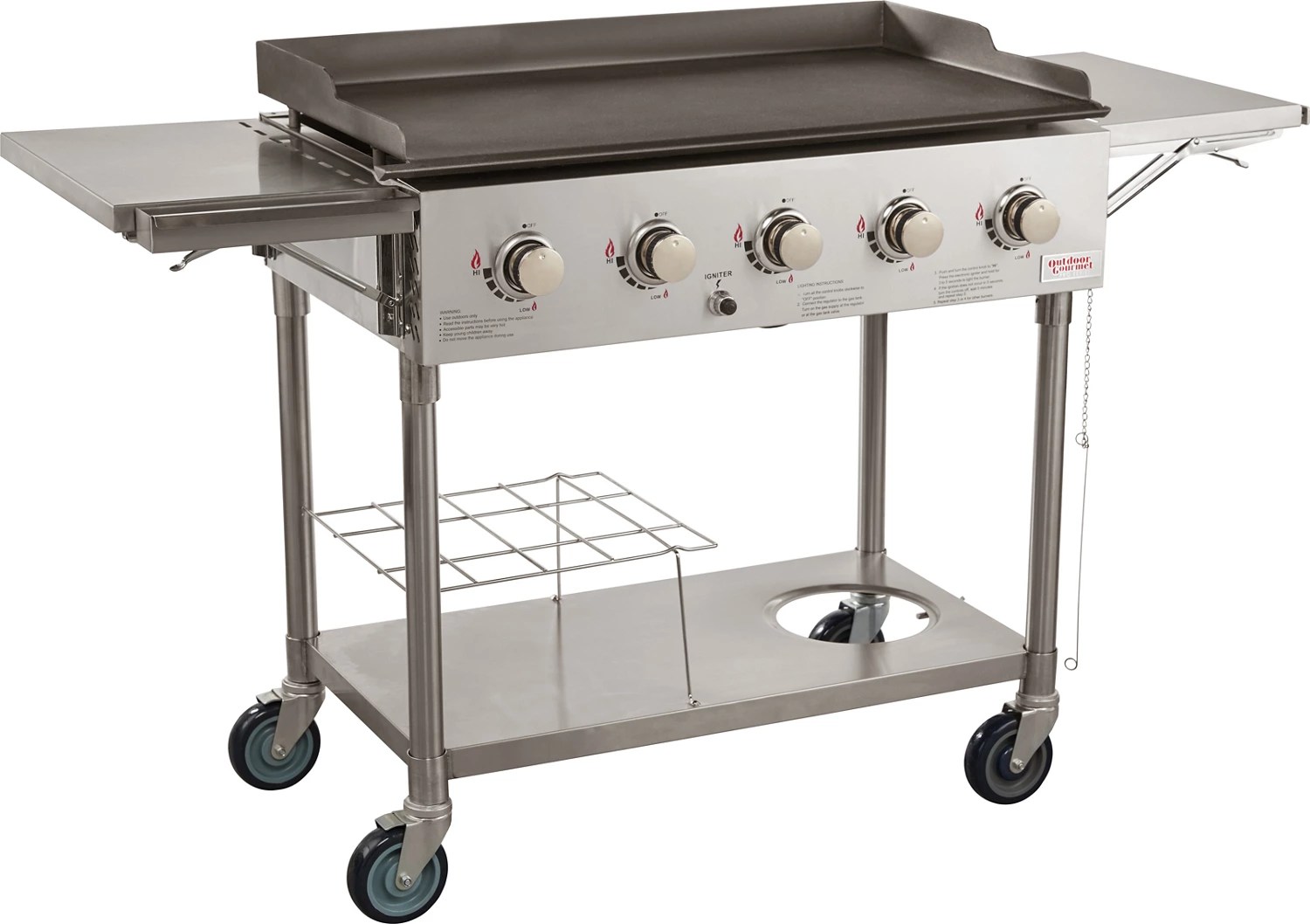 Outdoor Gourmet 5Burner SS Griddle Academy