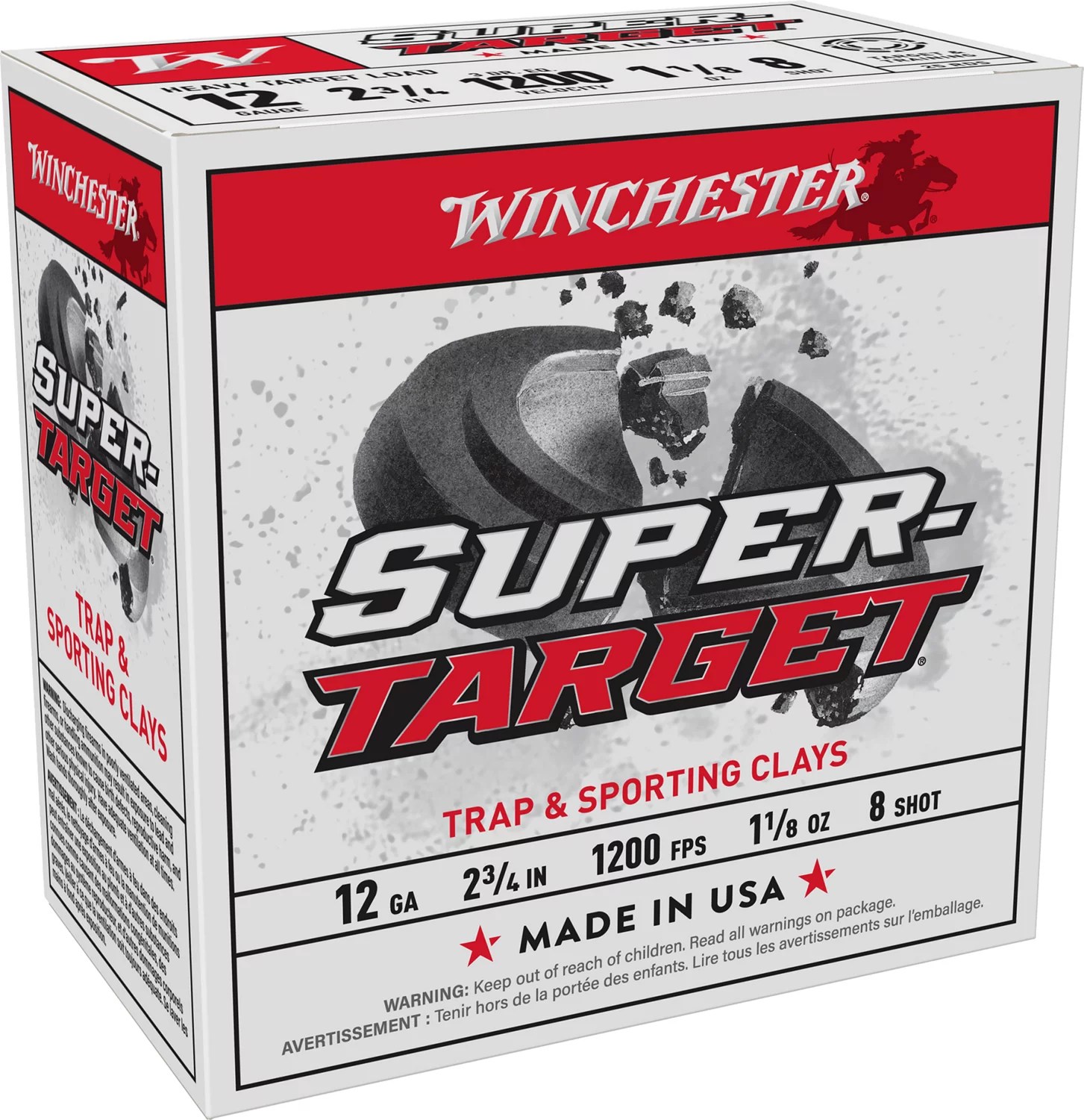 Winchester Target Load 12 Gauge 8 Shotshells 25 Rounds Academy