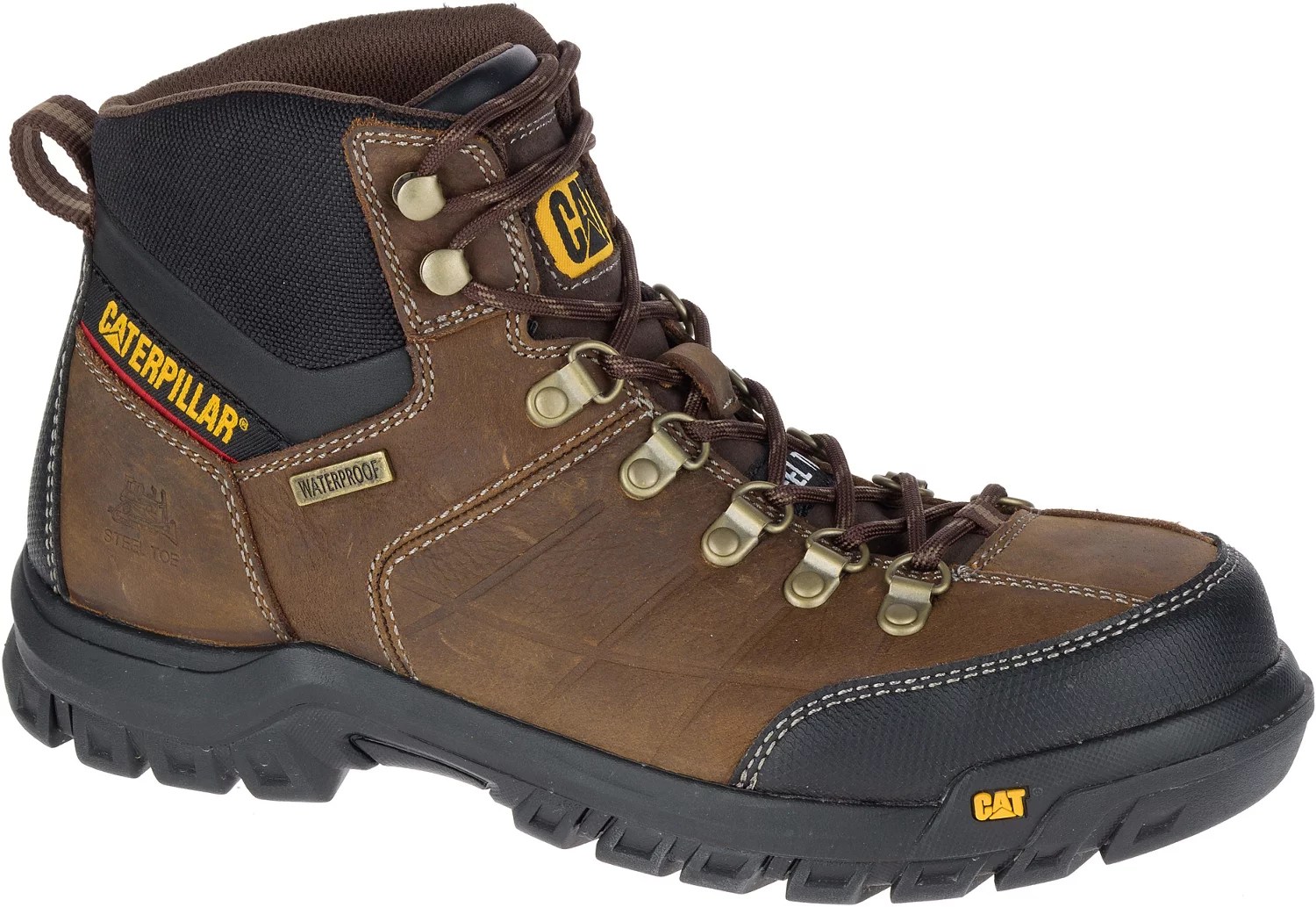 Cat Footwear Men's Threshold EH Steel Toe Lace Up Work Boots Academy