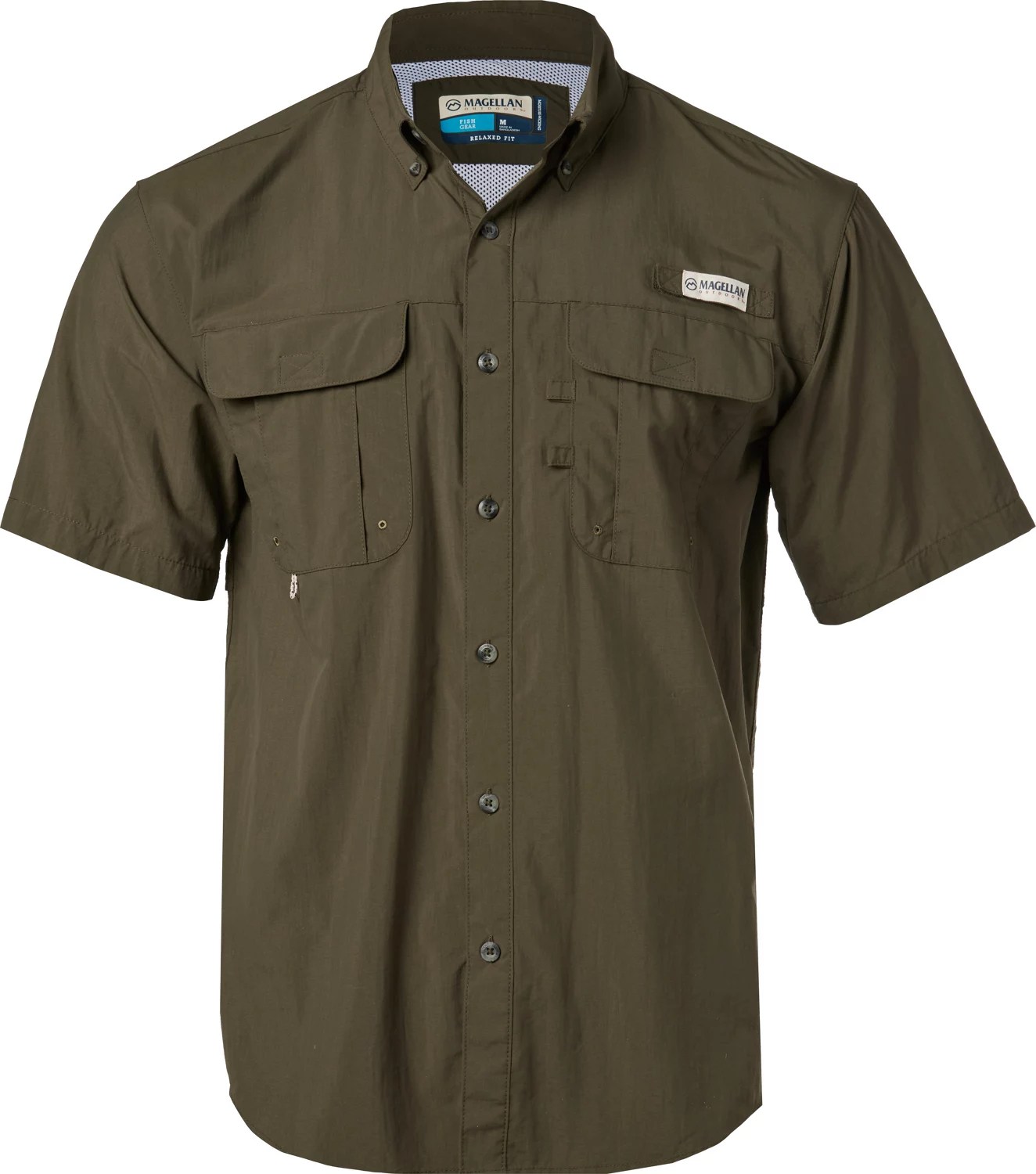 Magellan Outdoors Men's Laguna Madre Solid Short Sleeve Fishing Shirt