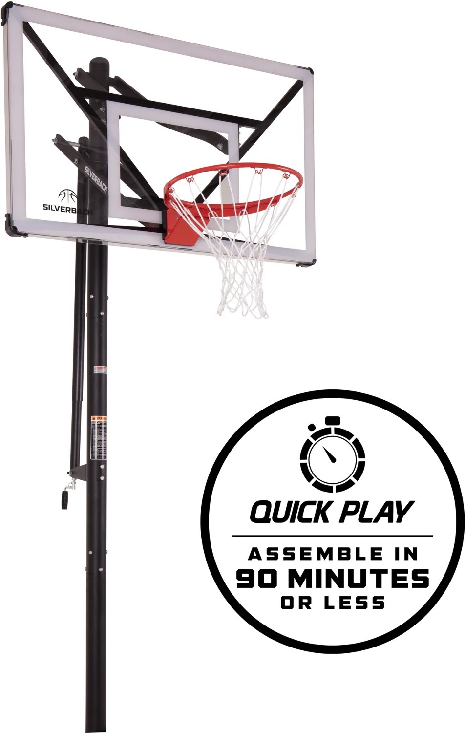 Silverback NXT 54 in InGround Basketball Goal Academy