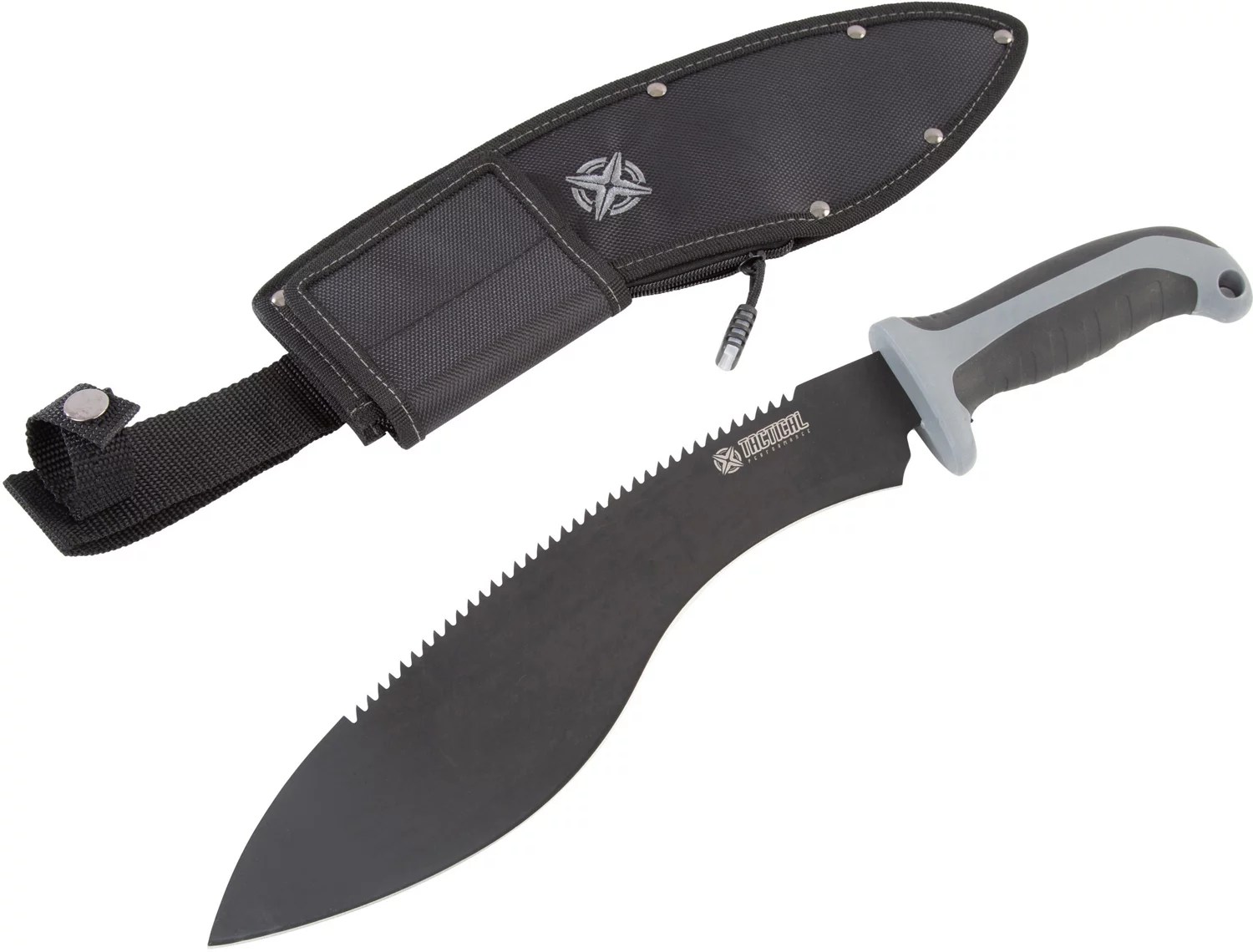 Tactical Performance 12 in Kukri Machete with Serrated Saw Back Academy