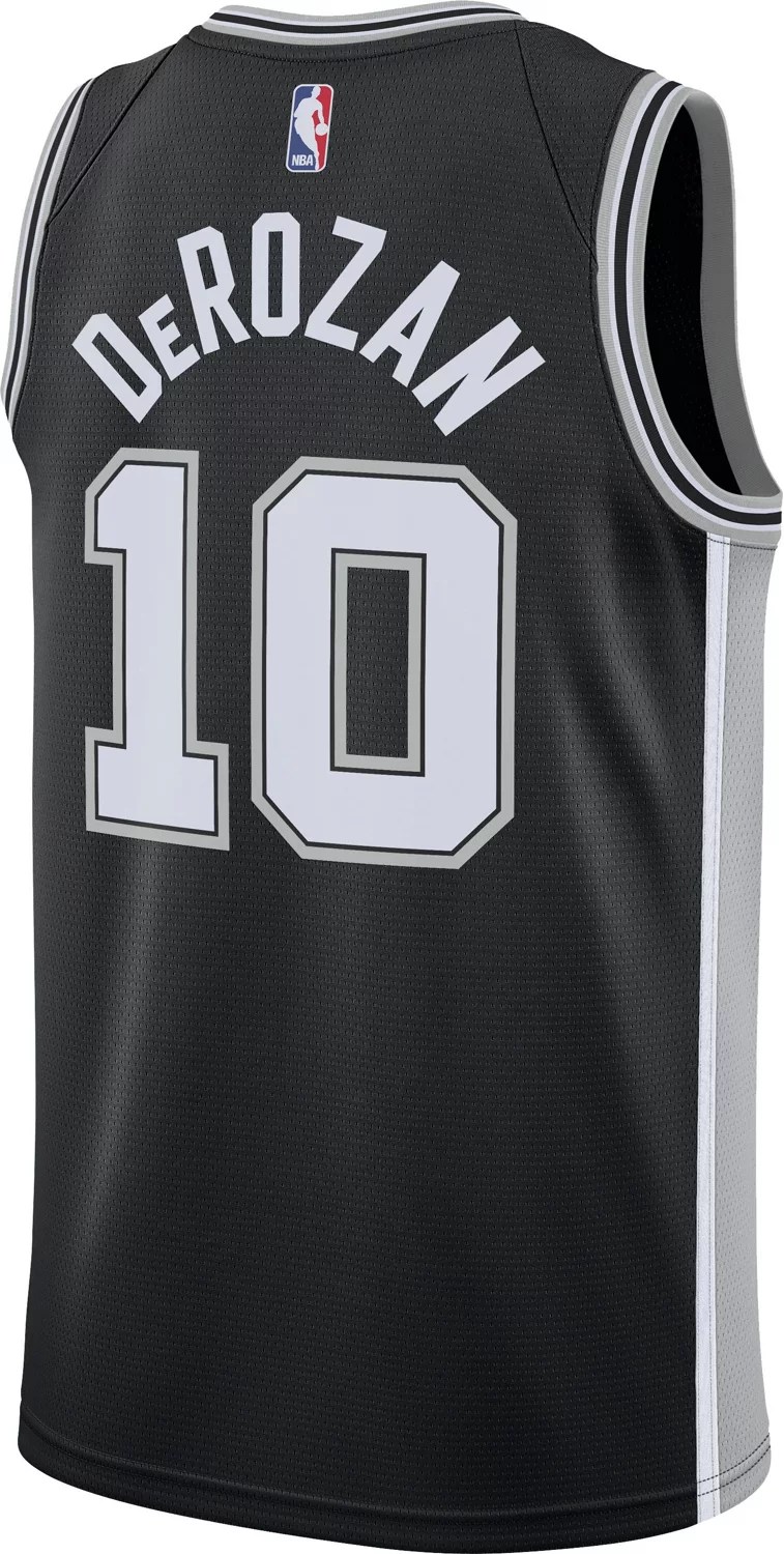 Nike Men's San Antonio Spurs DeMar DeRozan 10 Icon Edition Swingman Jersey Academy