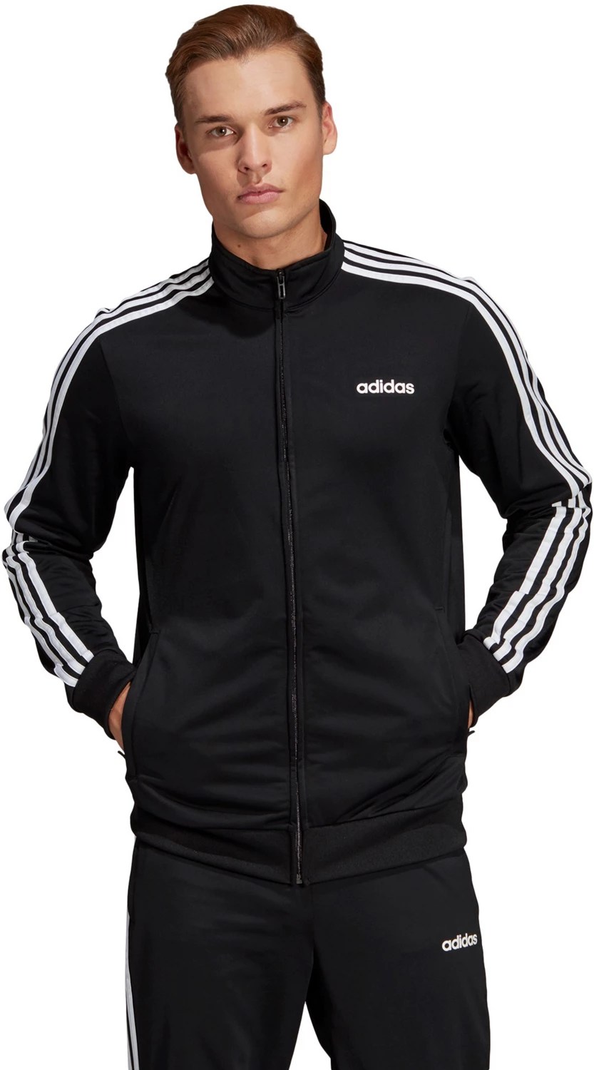adidas Men's Essential 3Stripes Tricot Track Jacket Academy