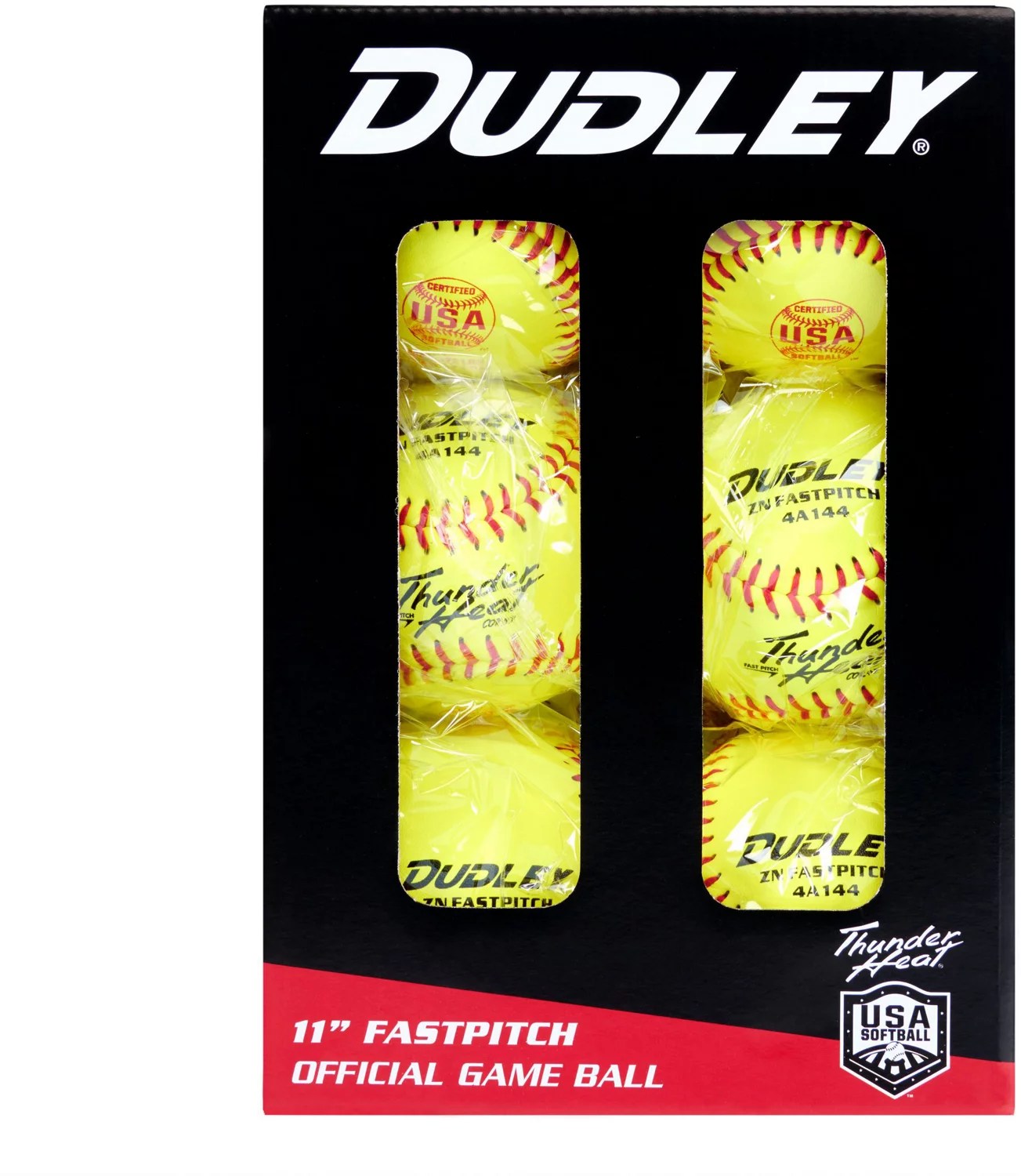 Dudley Thunder Heat 11 in ASA FastPitch Softballs 6Pack Academy