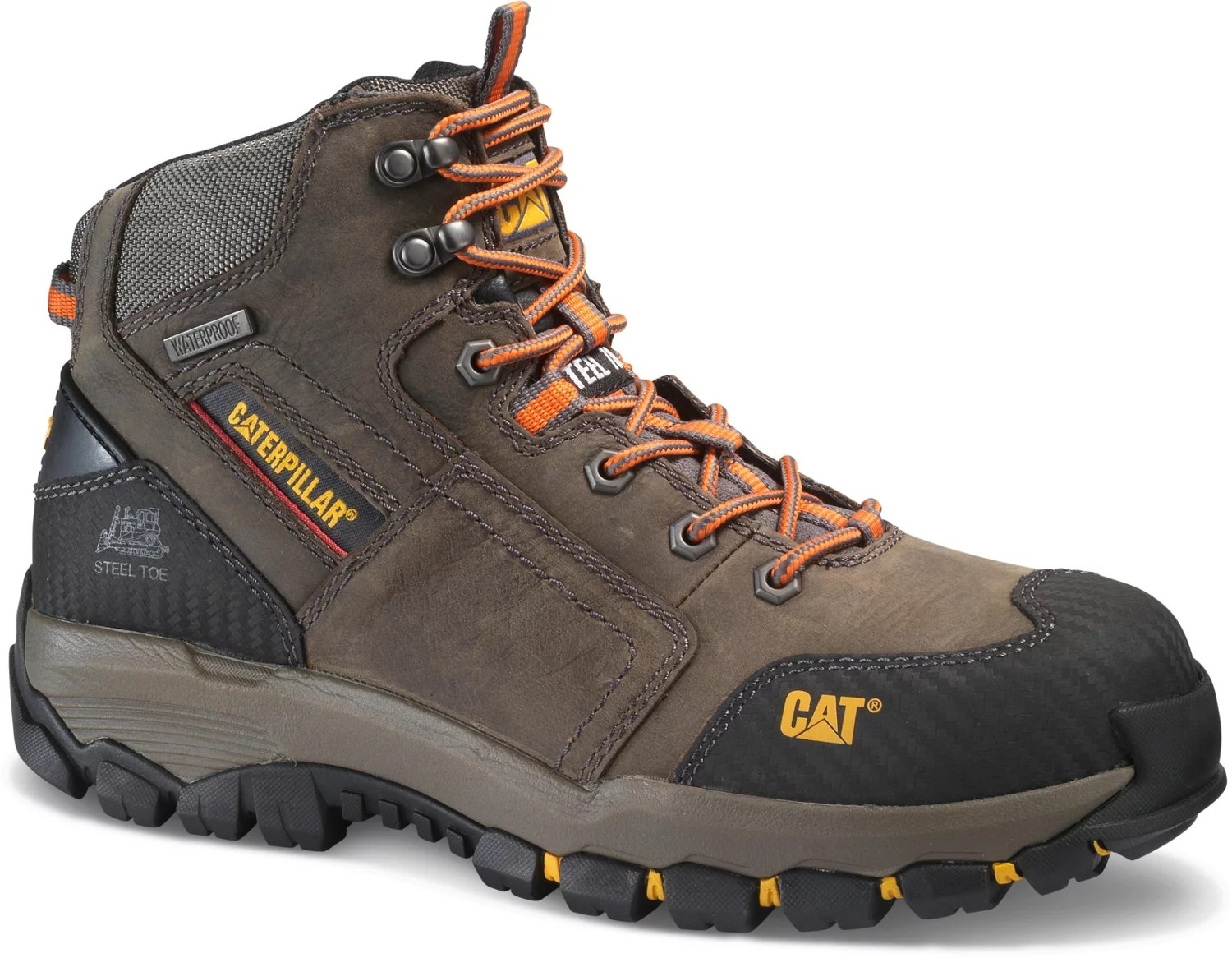 Cat Footwear Men's Navigator Mid EH Steel Toe Lace Up Work Boots Academy