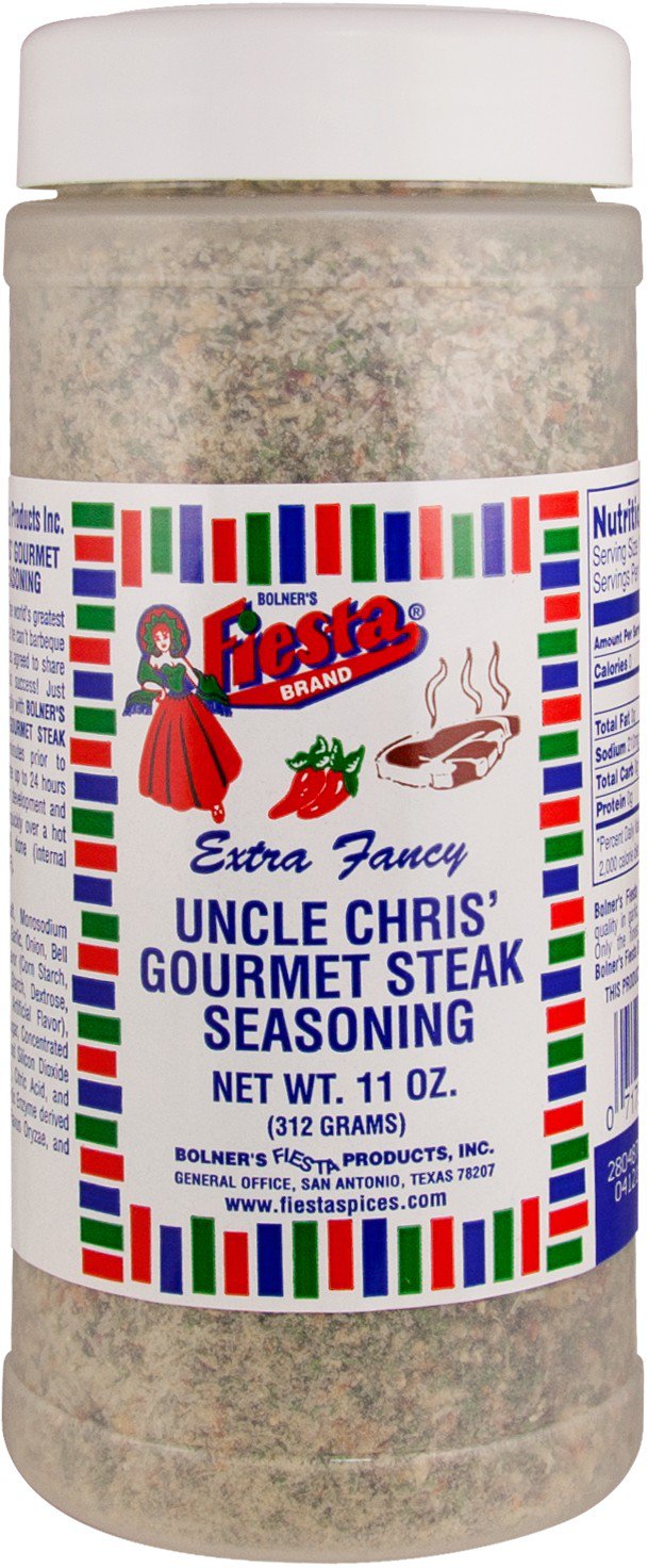 Bolner Fiesta Brand 11 oz Uncle Chris' Gourmet Steak Seasoning Academy
