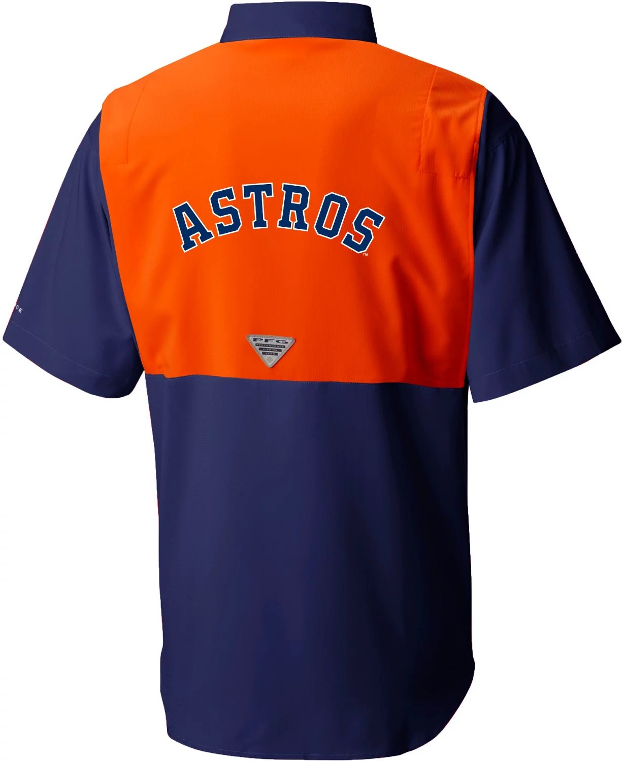 Columbia Sportswear Men's Houston Astros Color Blocked Tamiami Shirt