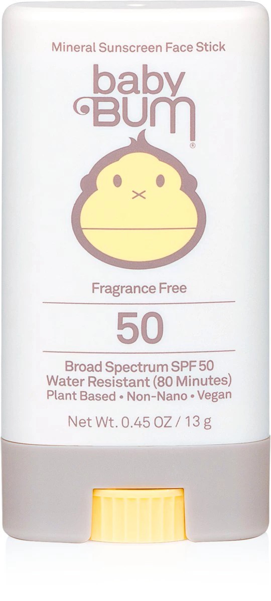 Sun Bum SPF50 Mineral Fragrance Free Baby 0.45 oz Sunscreen Face Stick Academy