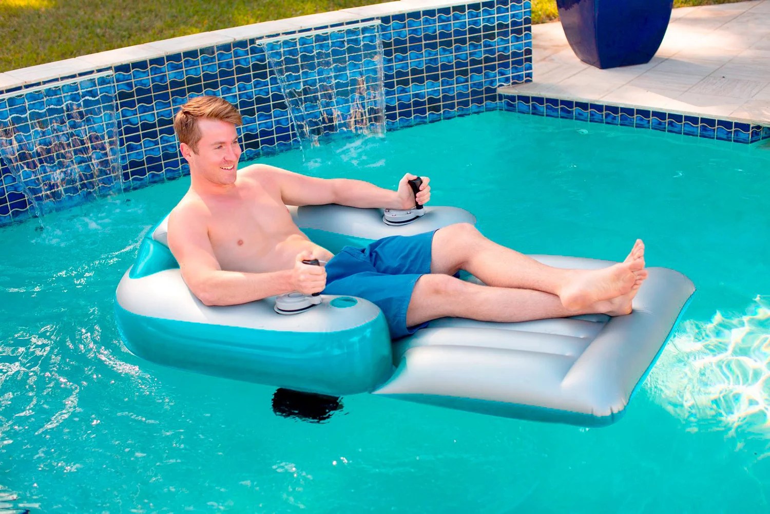 PoolCandy Splash Runner Motorized Pool Lounger Academy
