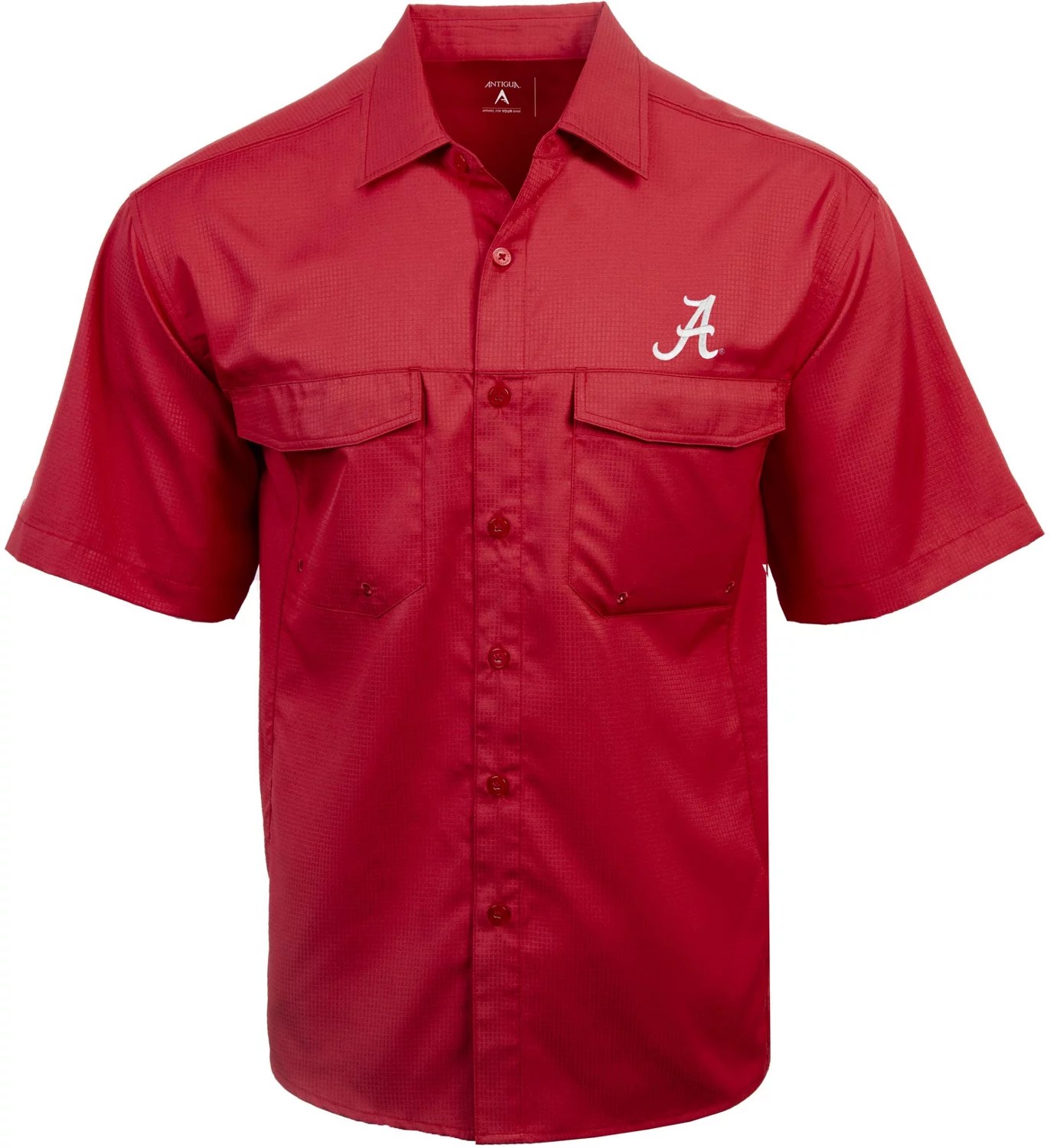 Antigua Men's University of Alabama Game Day Woven Fishing Shirt Academy