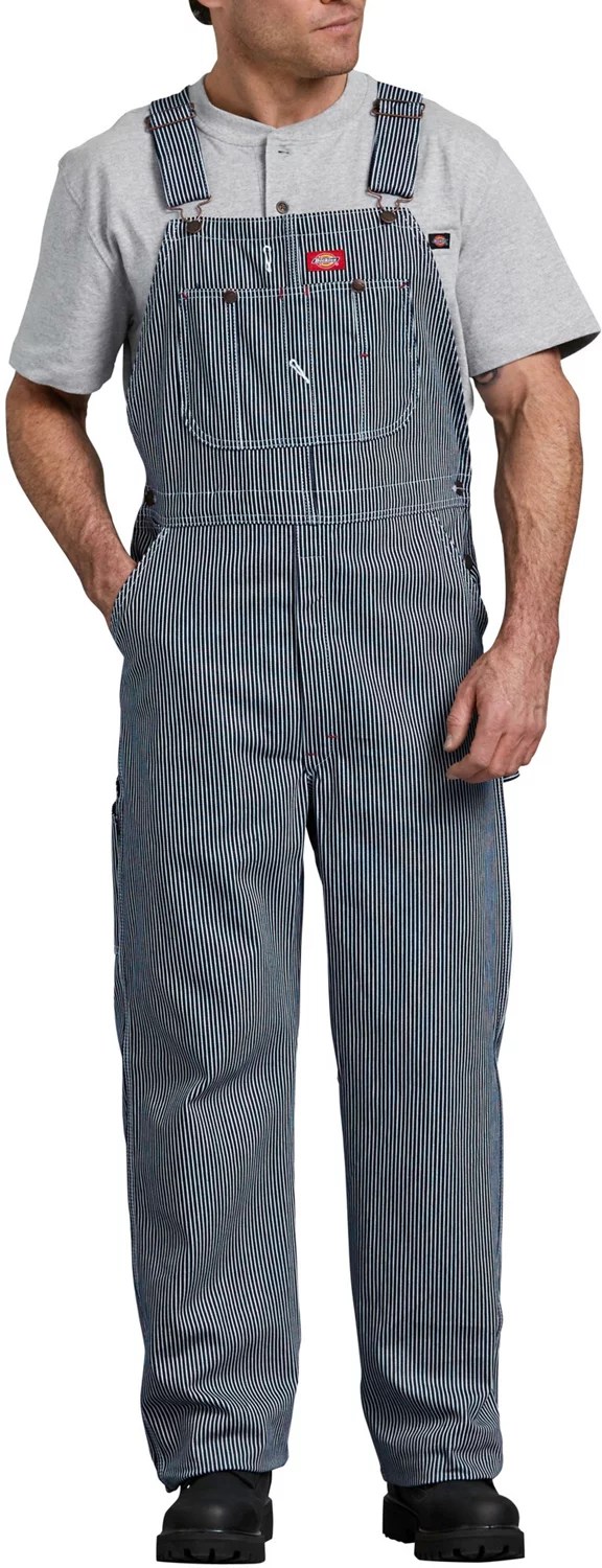 Dickies Men's Hickory Stripe Bib Overalls Academy