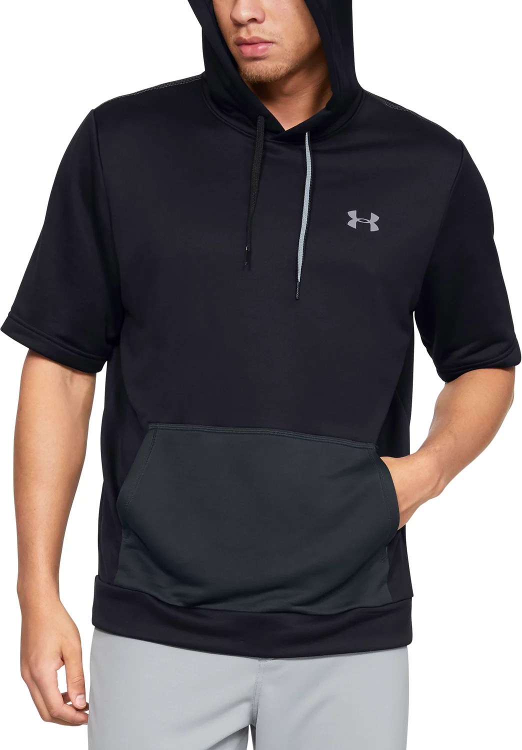 Under Armour Men's Utility Cage Short Sleeve Baseball Hoodie Academy