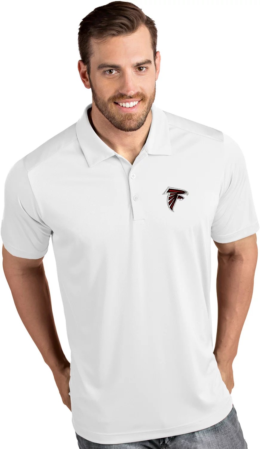 Antigua Men's Atlanta Falcons Tribute Polo Shirt Academy