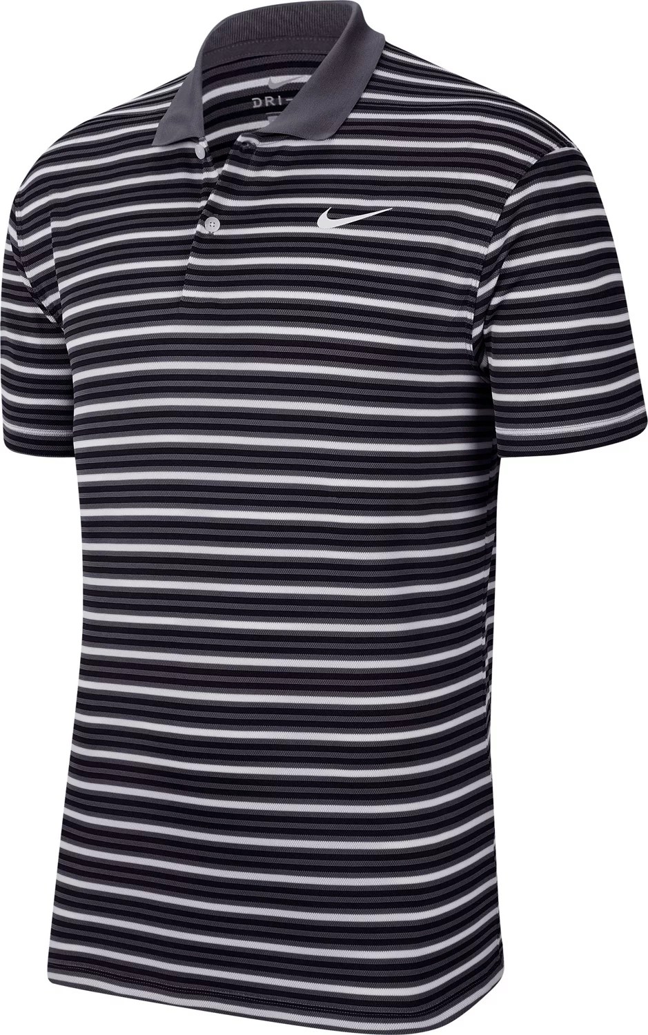 Nike Men's DriFIT Victory Stripe Golf Polo Shirt Academy