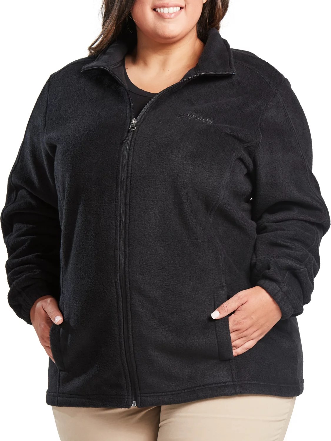 Magellan Outdoors Women's Arctic Fleece Plus Size Full Zip Jacket Academy