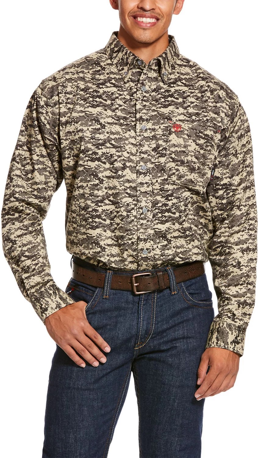 Ariat Men's FR Patriot Camo Work Shirt Academy