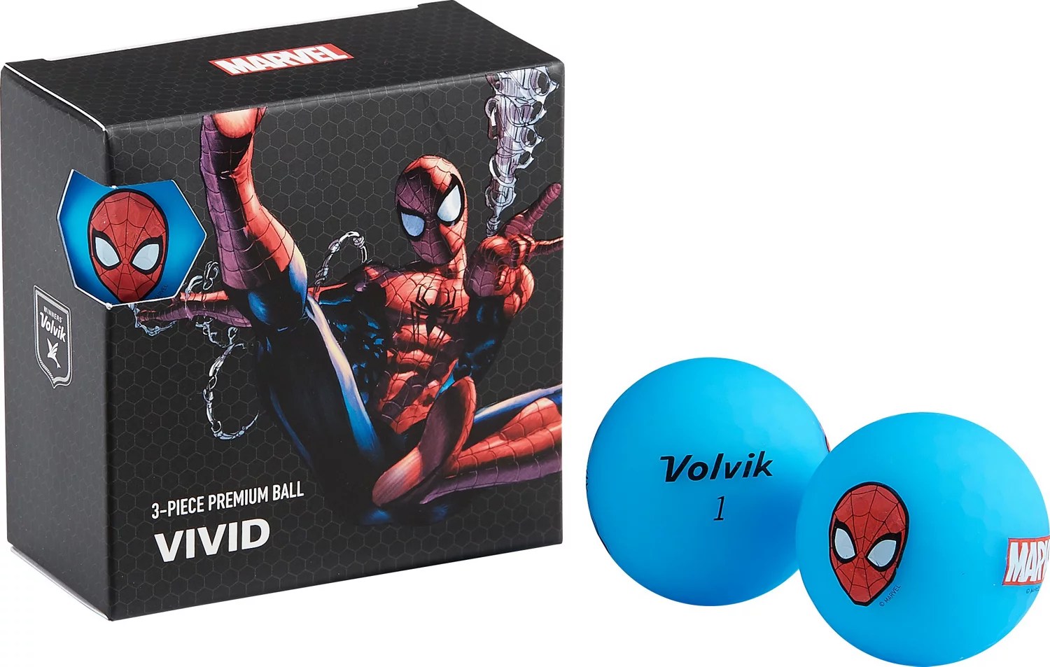 Volvik Vivid Matte Marvel SpiderMan Golf Ball Gift Set Academy