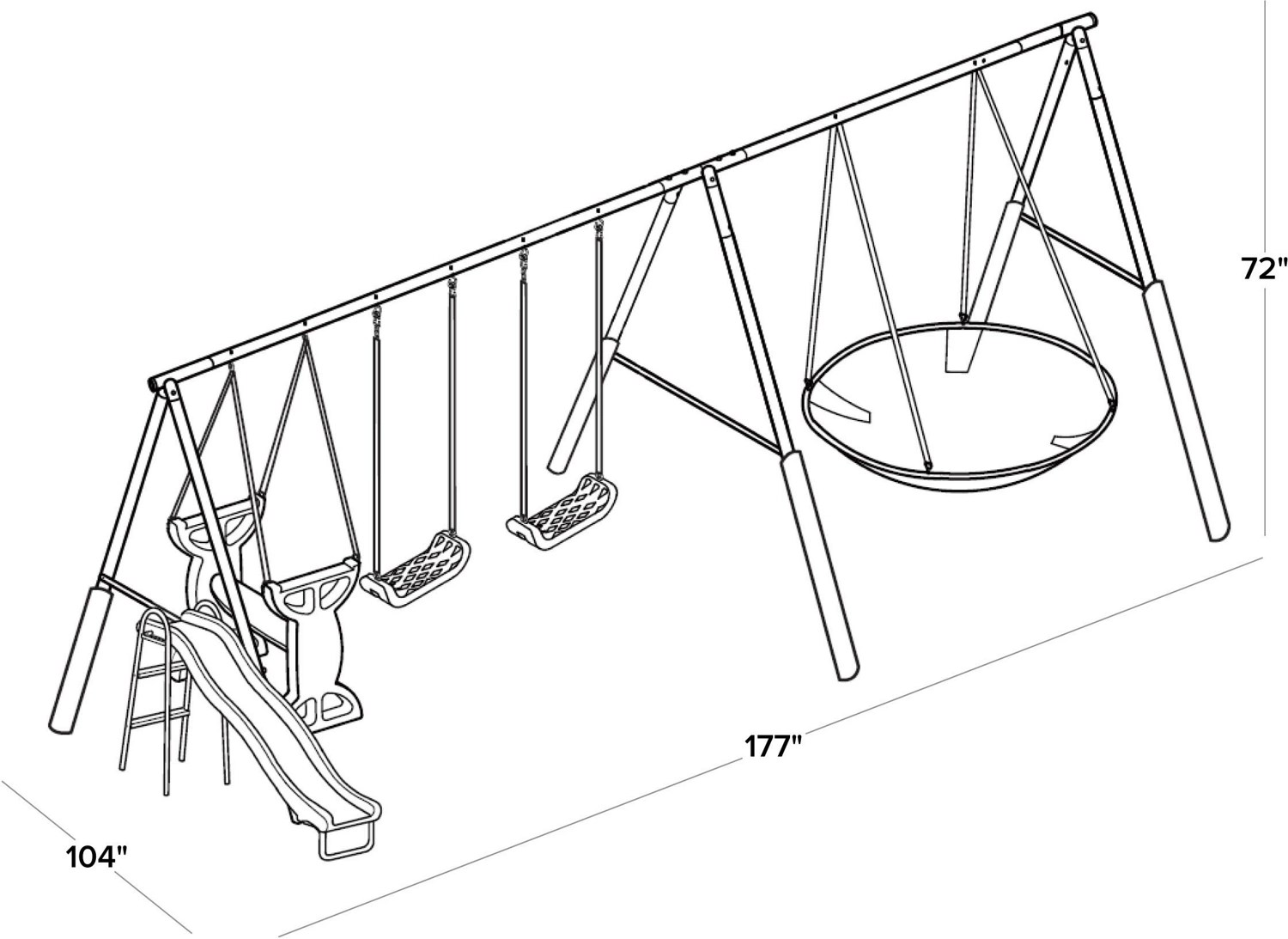 Sportspower Super Star Swing Set Academy