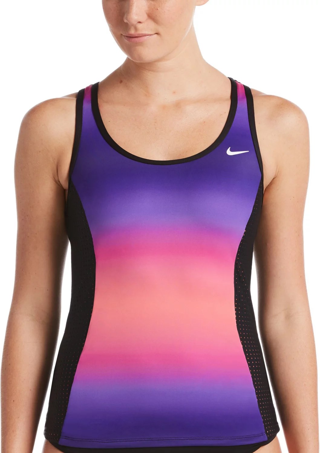 Nike Women's Spectrum Keyhole Back Tankini Swimsuit Academy