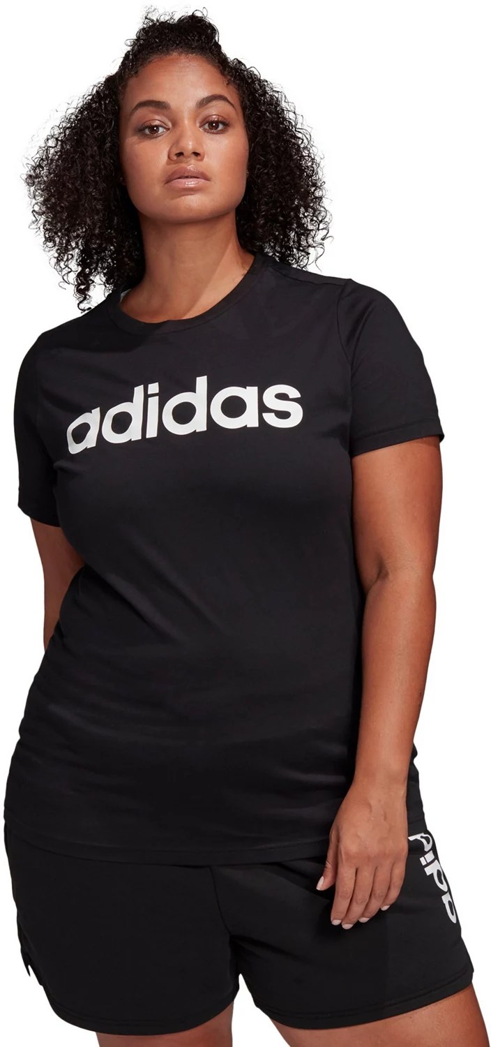 adidas Women's Essentials Linear Plus Size Tshirt Academy