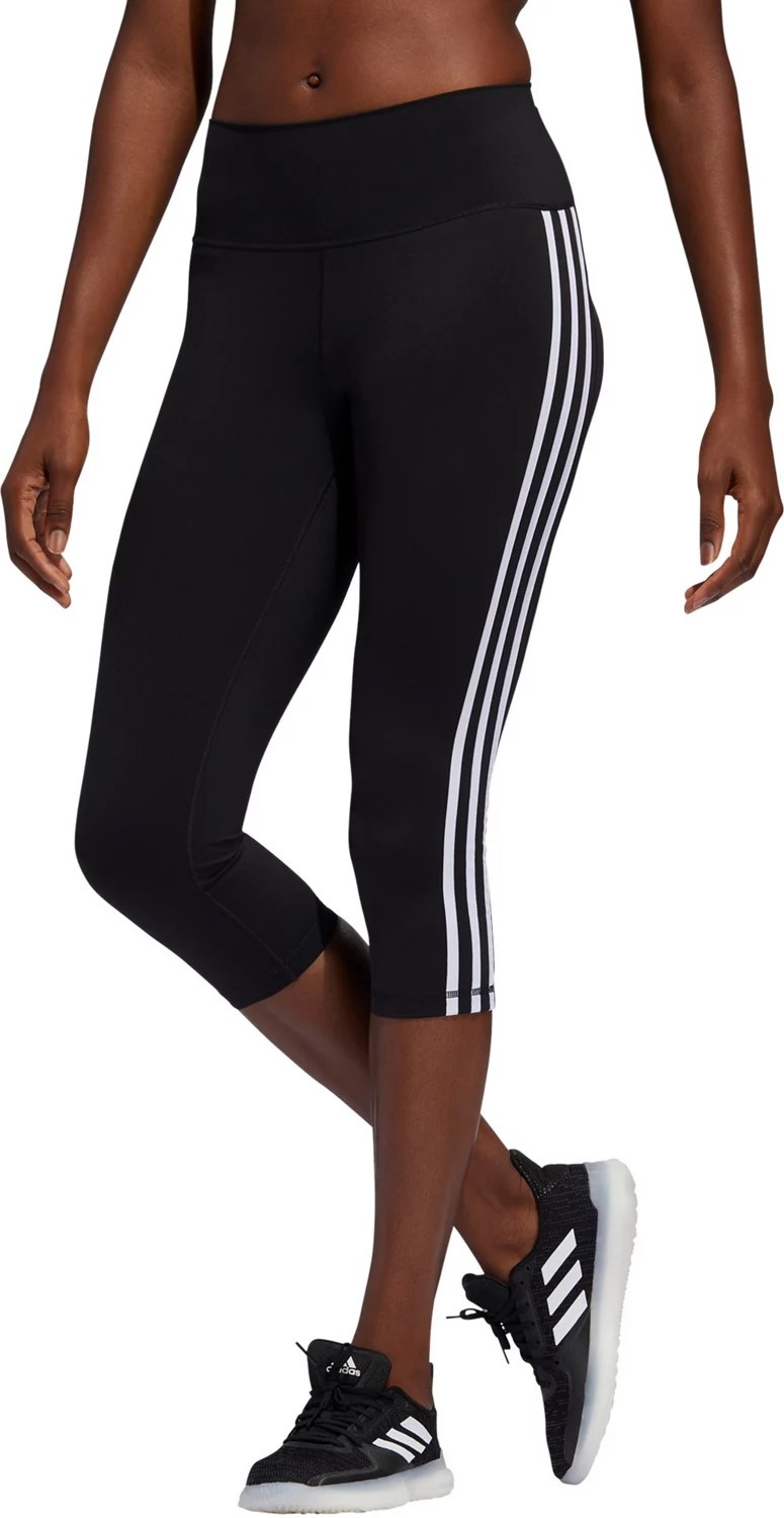 adidas Women's Believe This 3Stripes Capri Tights Academy