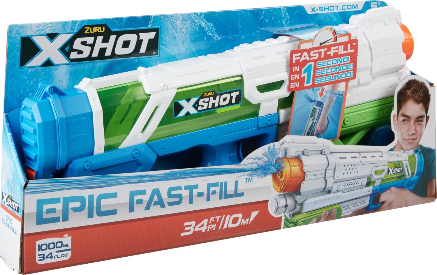 XSHOT Water Warfare Epic FastFill Large Water Blaster Academy