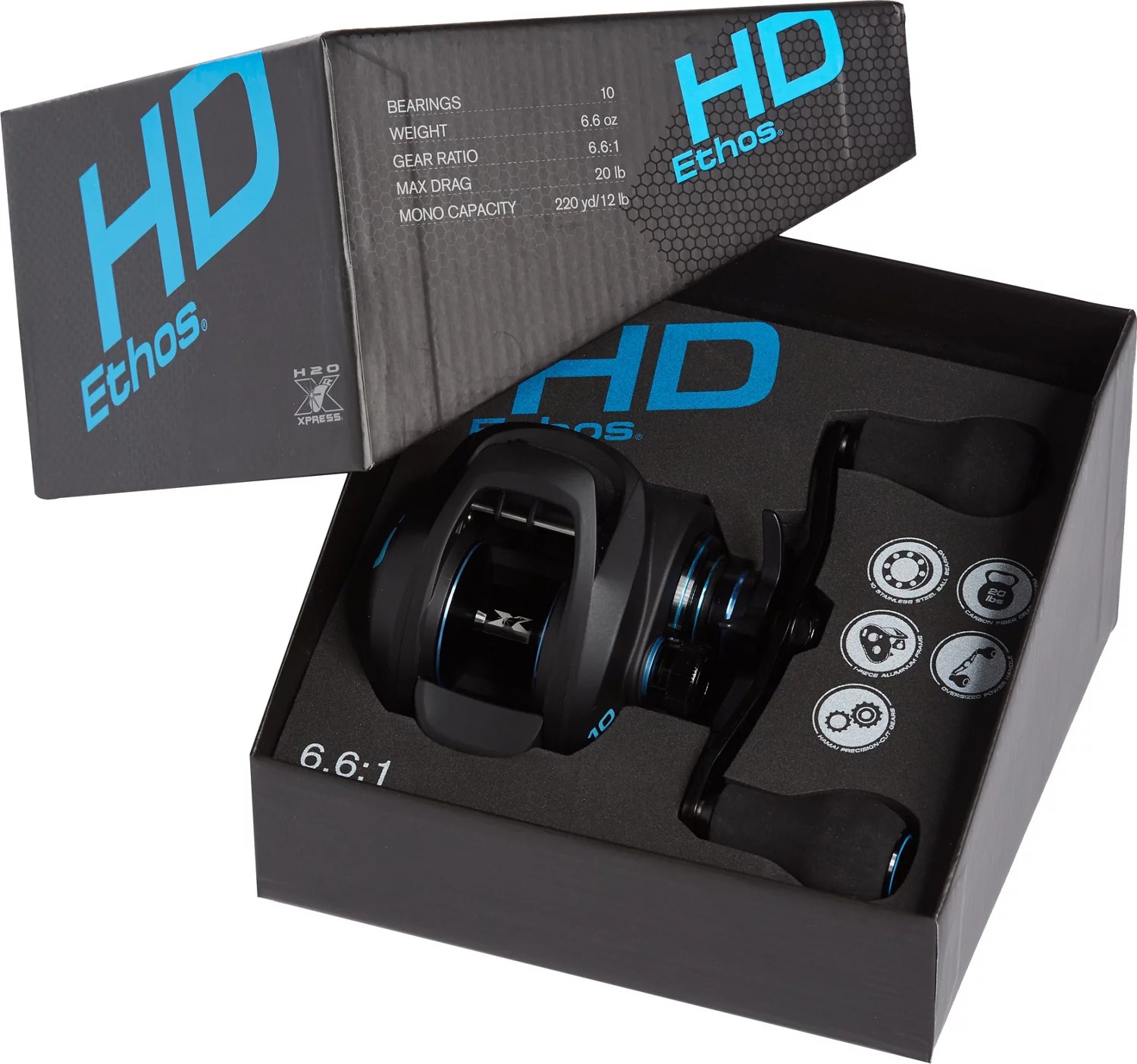 H2O XPRESS Ethos HD Baitcast Reel Academy