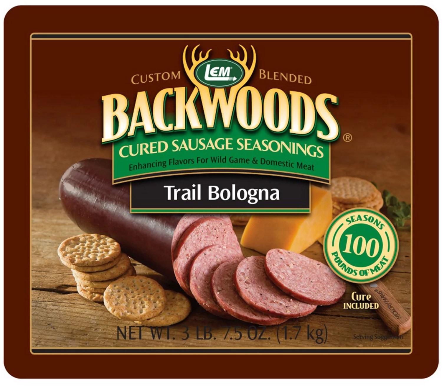 LEM Backwoods Trail Bologna Cured Sausage Seasoning Bucket Academy