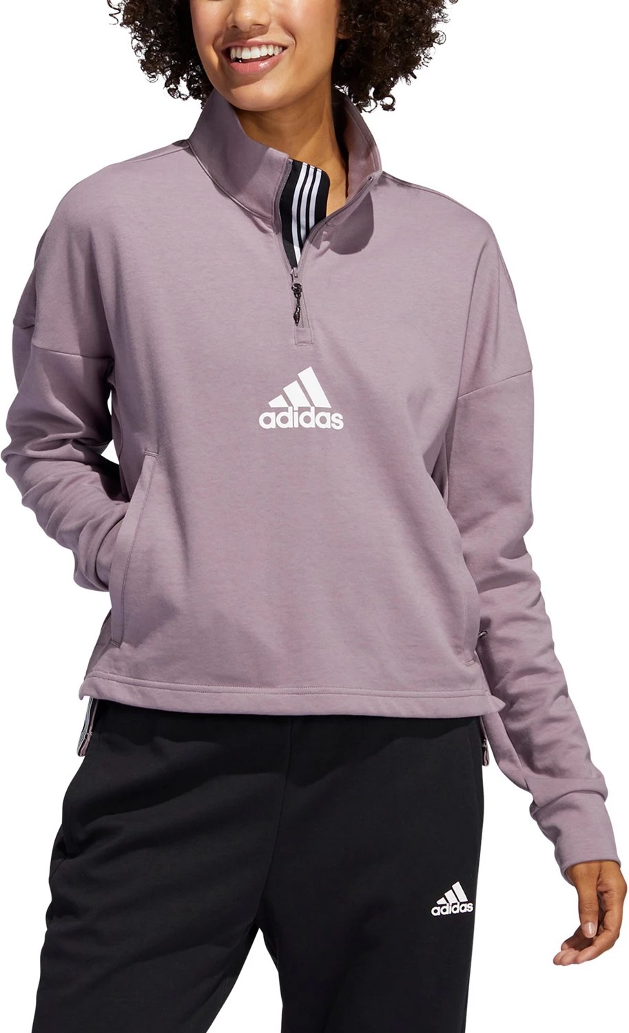 adidas Women's Game & Go 1/4 Zip Sweatshirt Academy