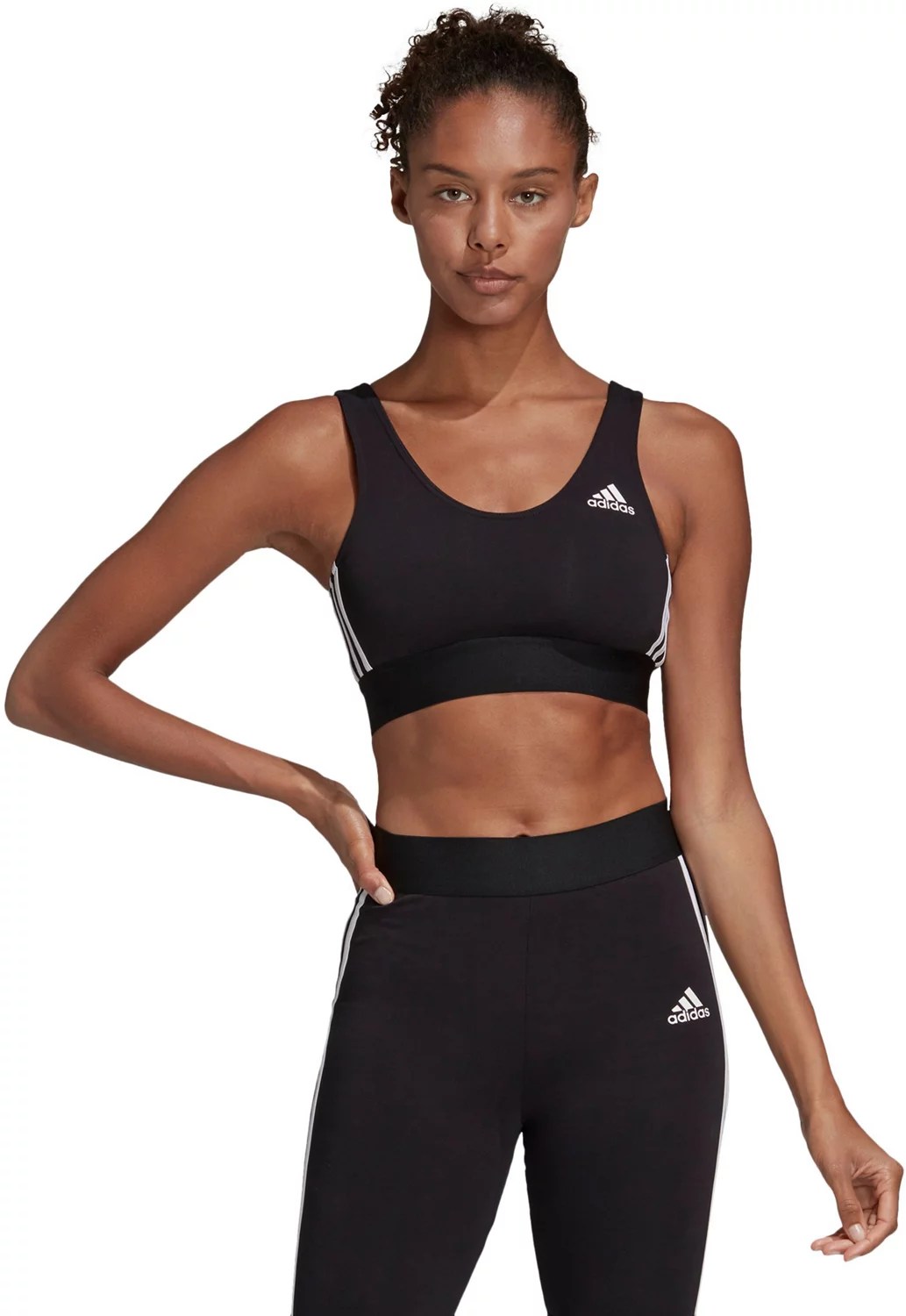 adidas Women's Must Haves Low Support 3Stripes Sports Bra Academy