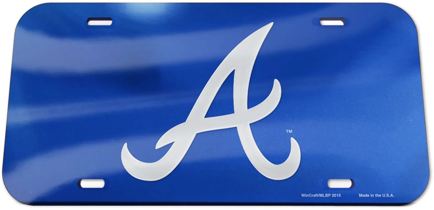 WinCraft Atlanta Braves Classic Acrylic License Plate Academy