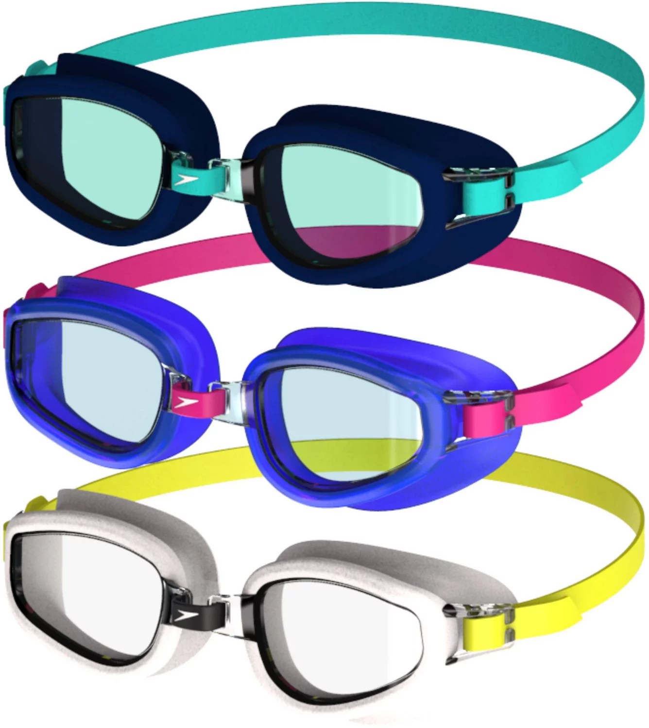 Speedo Kids' Kiwa 2.0 Swim Goggles 3Pack Academy