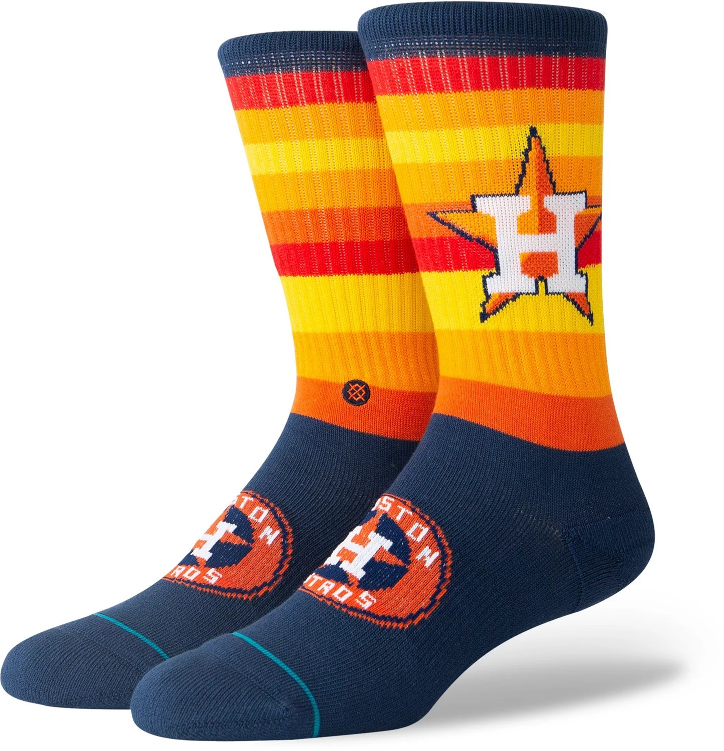 Stance Houston Astros Rainbow 2 Crew Socks Academy