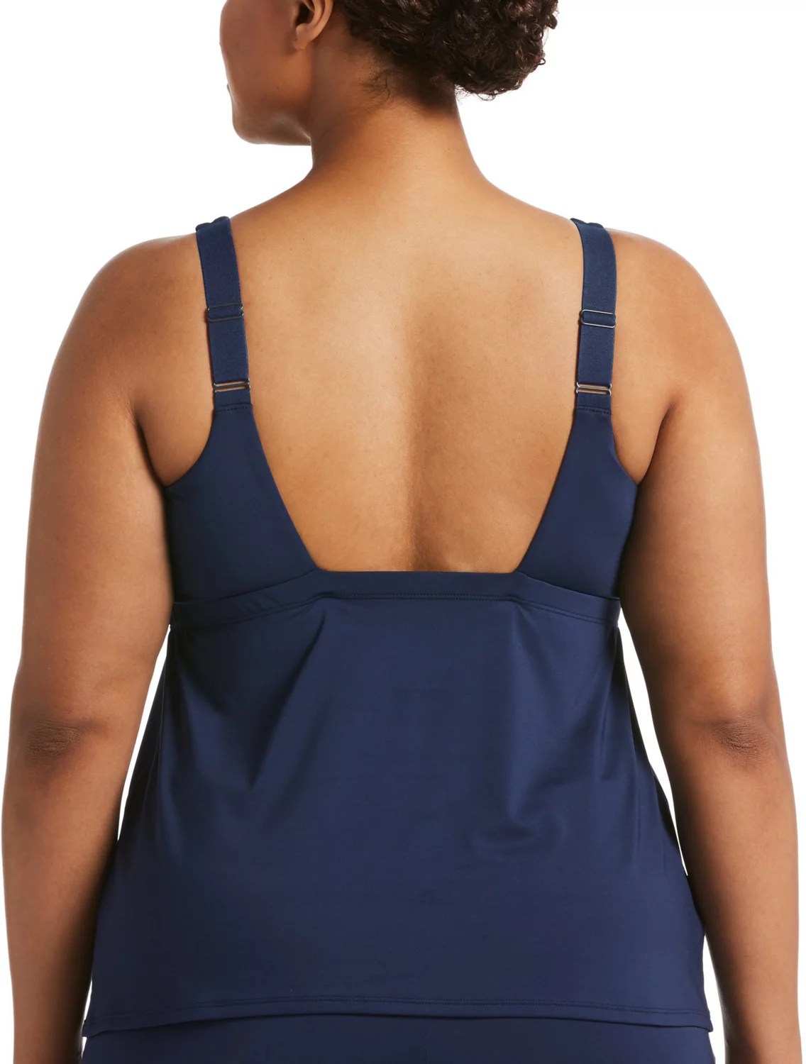 Nike Women's Essential Scoop Neck Tankini Plus Size Swim Top Academy