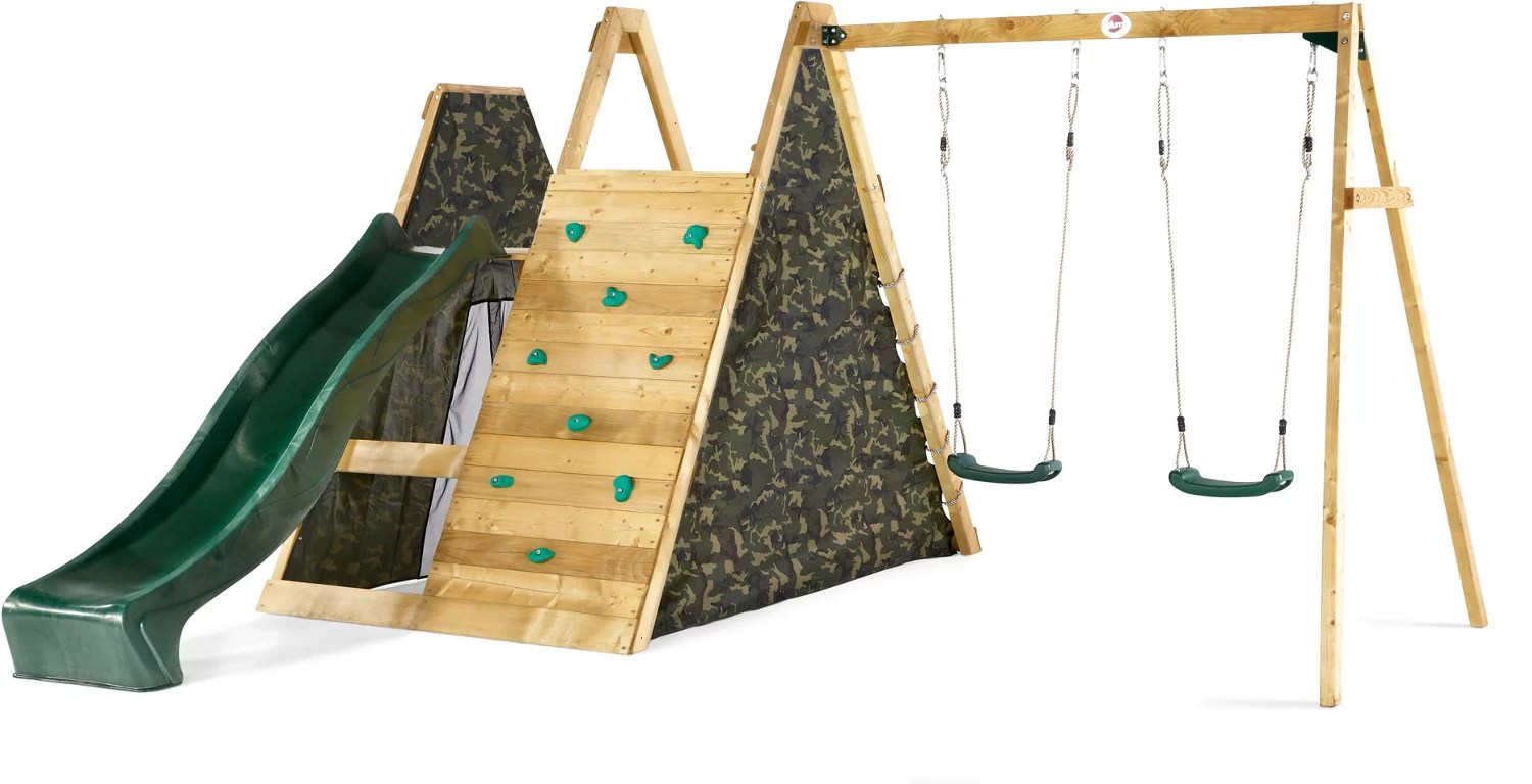 Plum Climbing Pyramid and Swings Playset Academy
