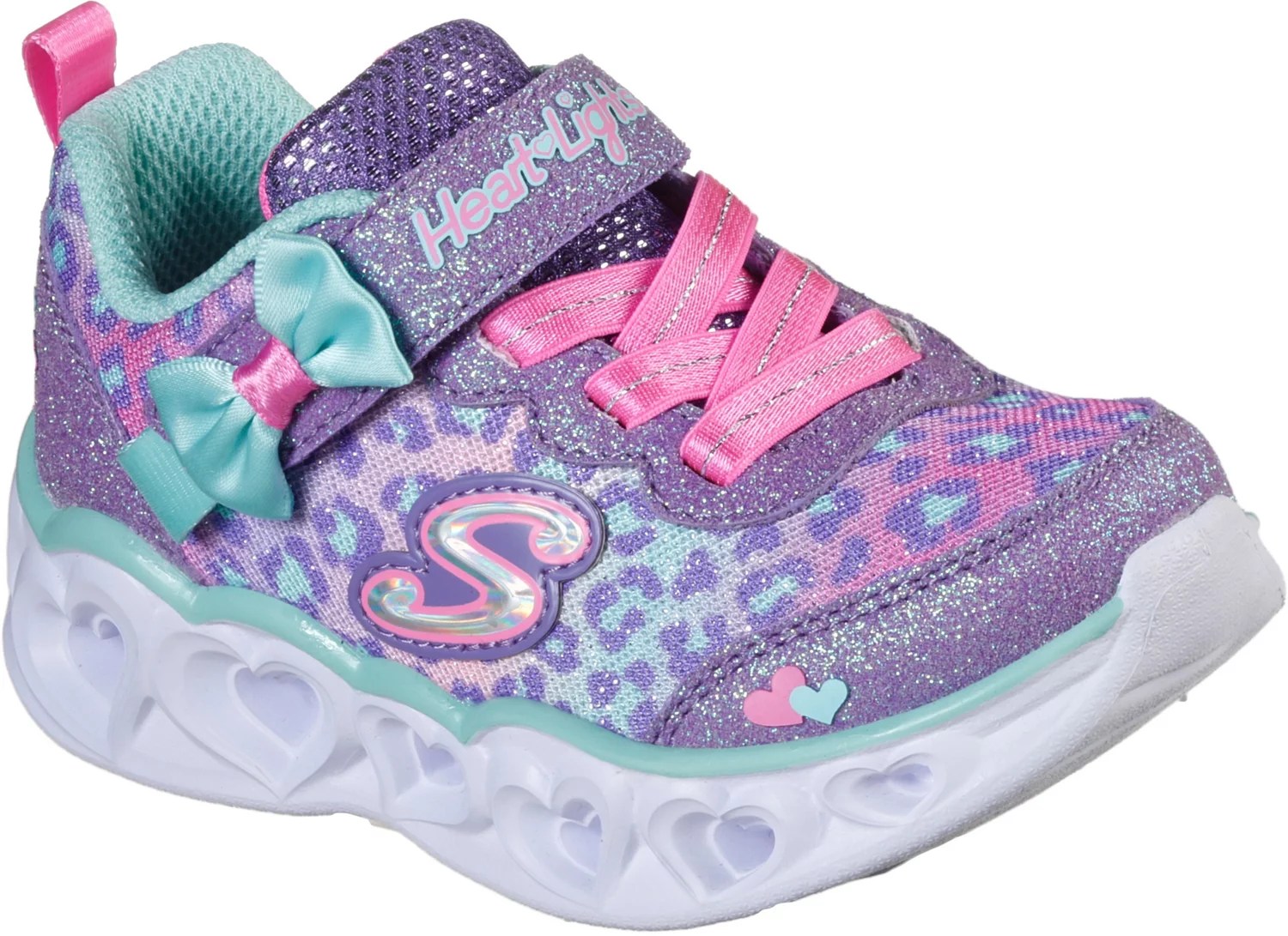 SKECHERS Toddler Girls' S Lights Heart Lights Untamed Heart Shoes Academy